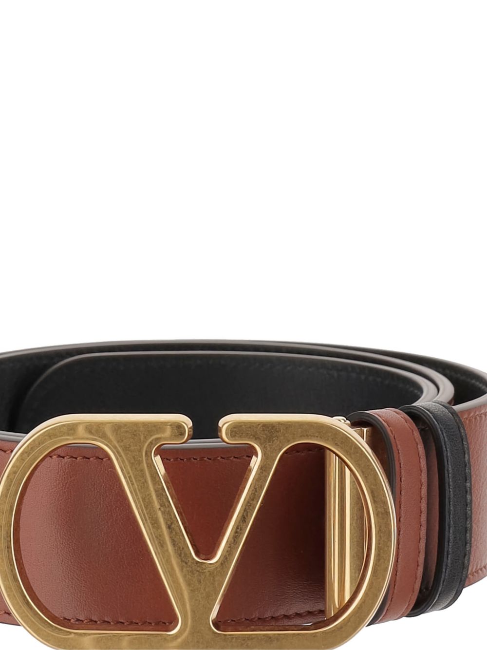 VALENTINO GARAVANI Signature Leather Belt with Reversible Design for Men