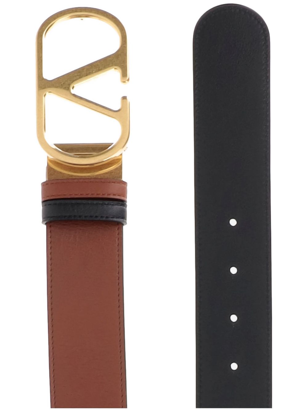 VALENTINO GARAVANI Signature Leather Belt with Reversible Design for Men
