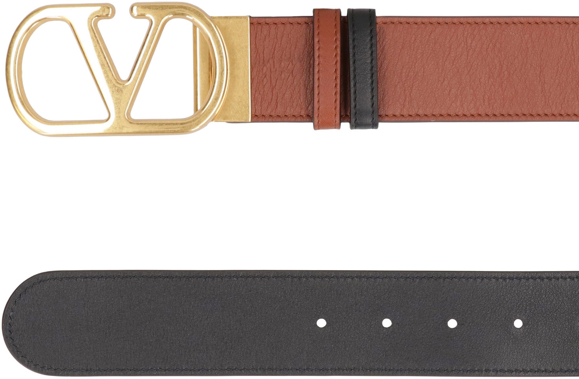 VALENTINO GARAVANI Signature Leather Belt with Reversible Design for Men