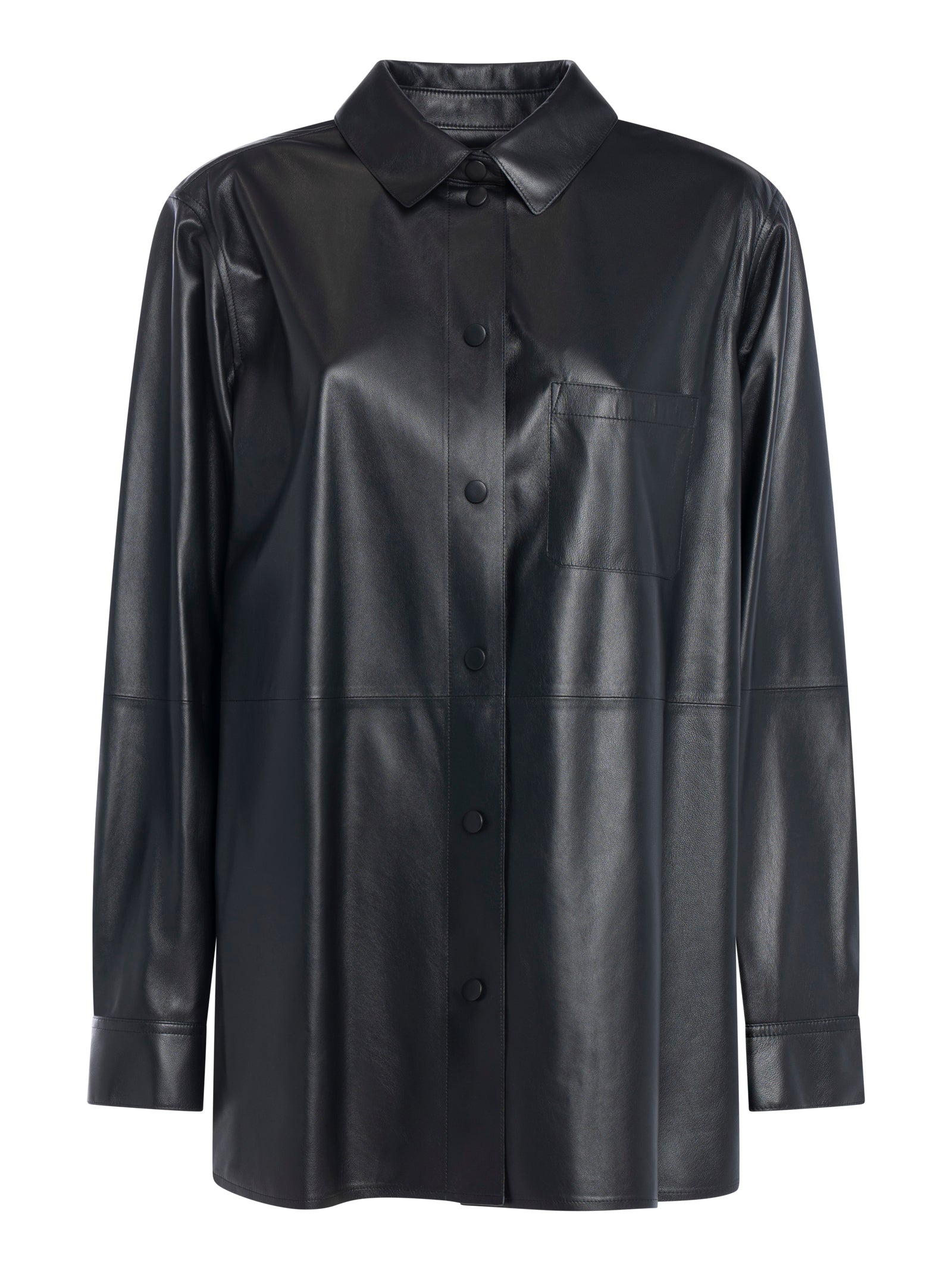 YVES SALOMON Chic Lambskin Shirt Jacket for Women