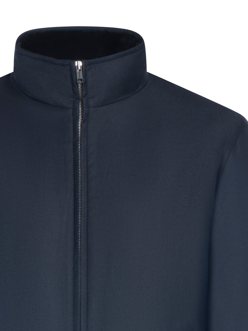 YVES SALOMON Chic Down Jacket with Tone-on-Tone Mink Collar for Men