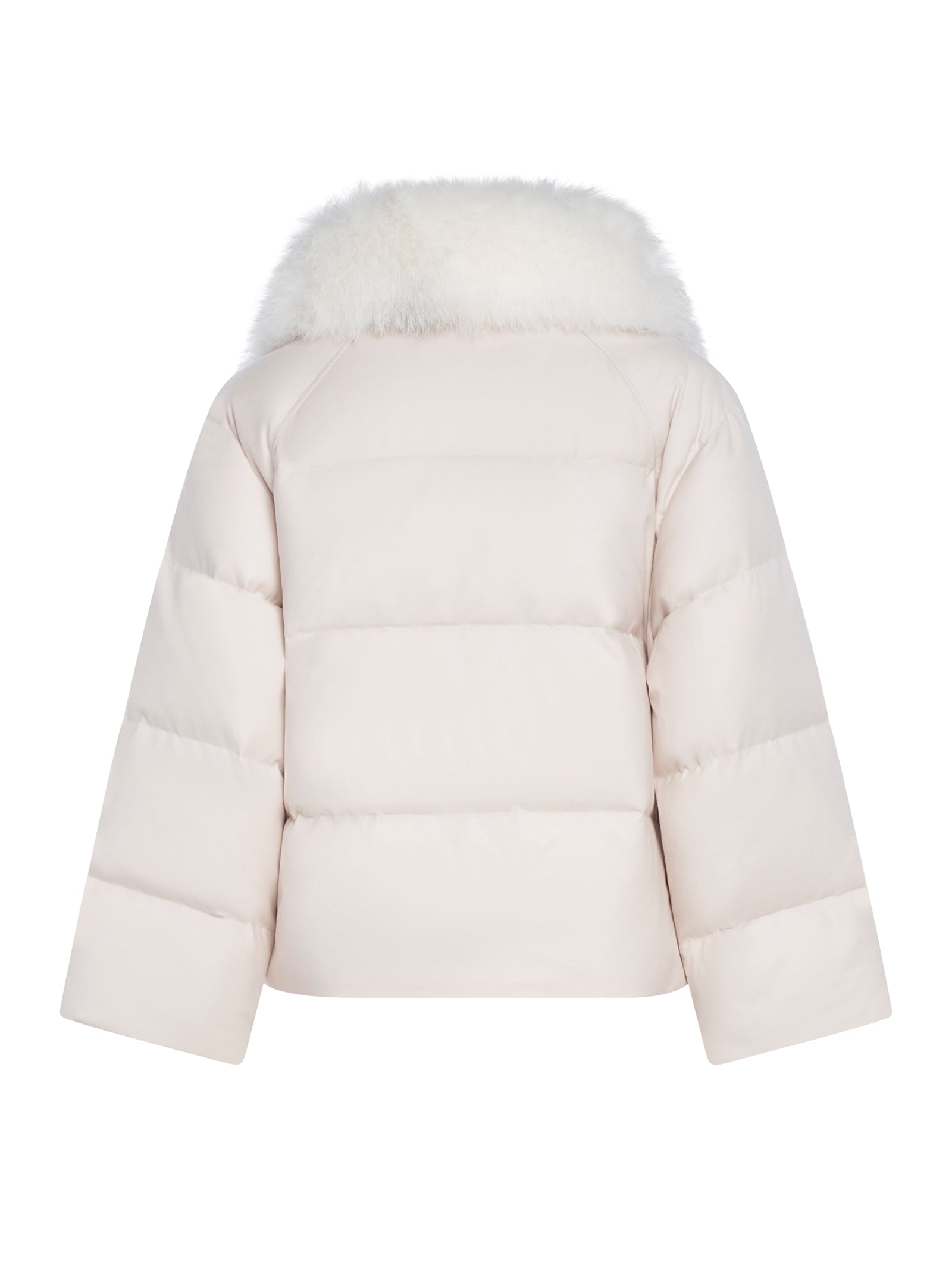 YVES SALOMON Mini Luxe Down Jacket with Detachable Fur Collar