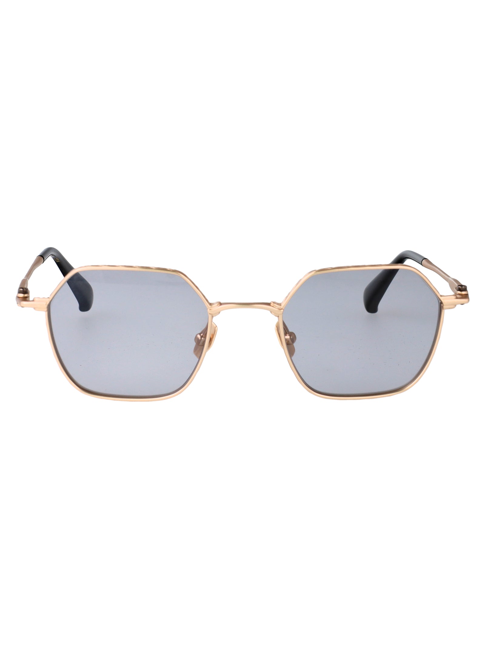 YOHJI YAMAMOTO Gold Titanium Sunglasses - Unisex Style