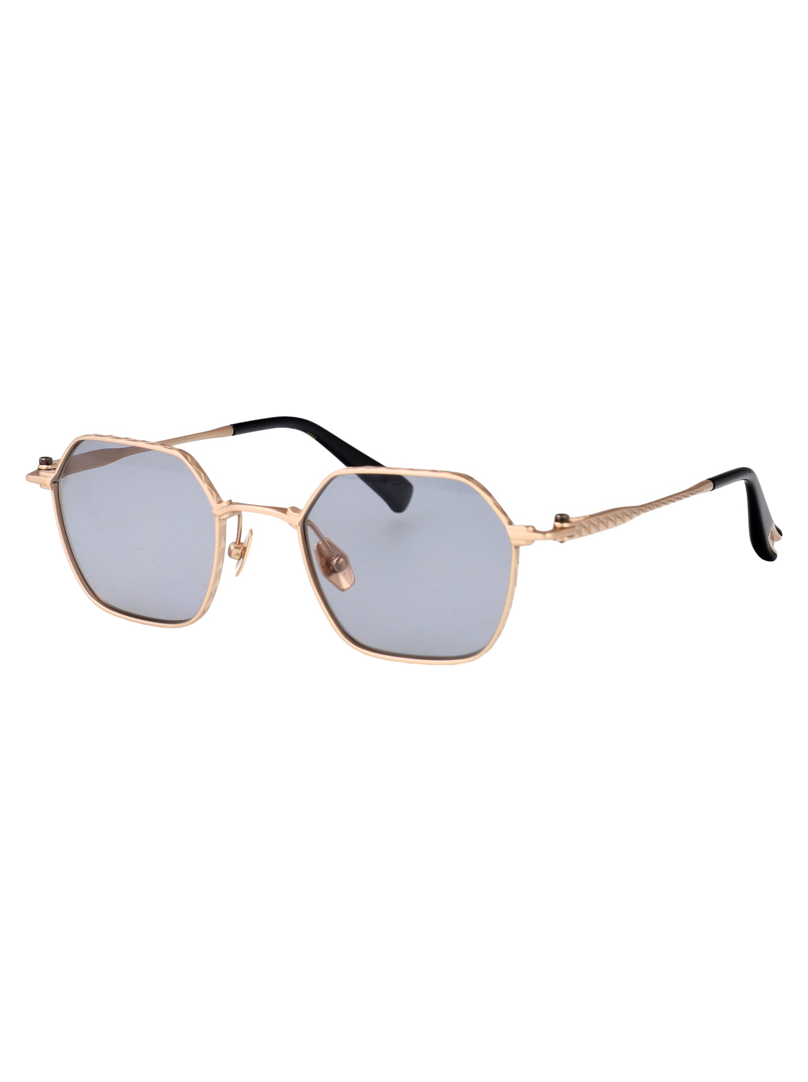 YOHJI YAMAMOTO Gold Titanium Sunglasses - Unisex Style
