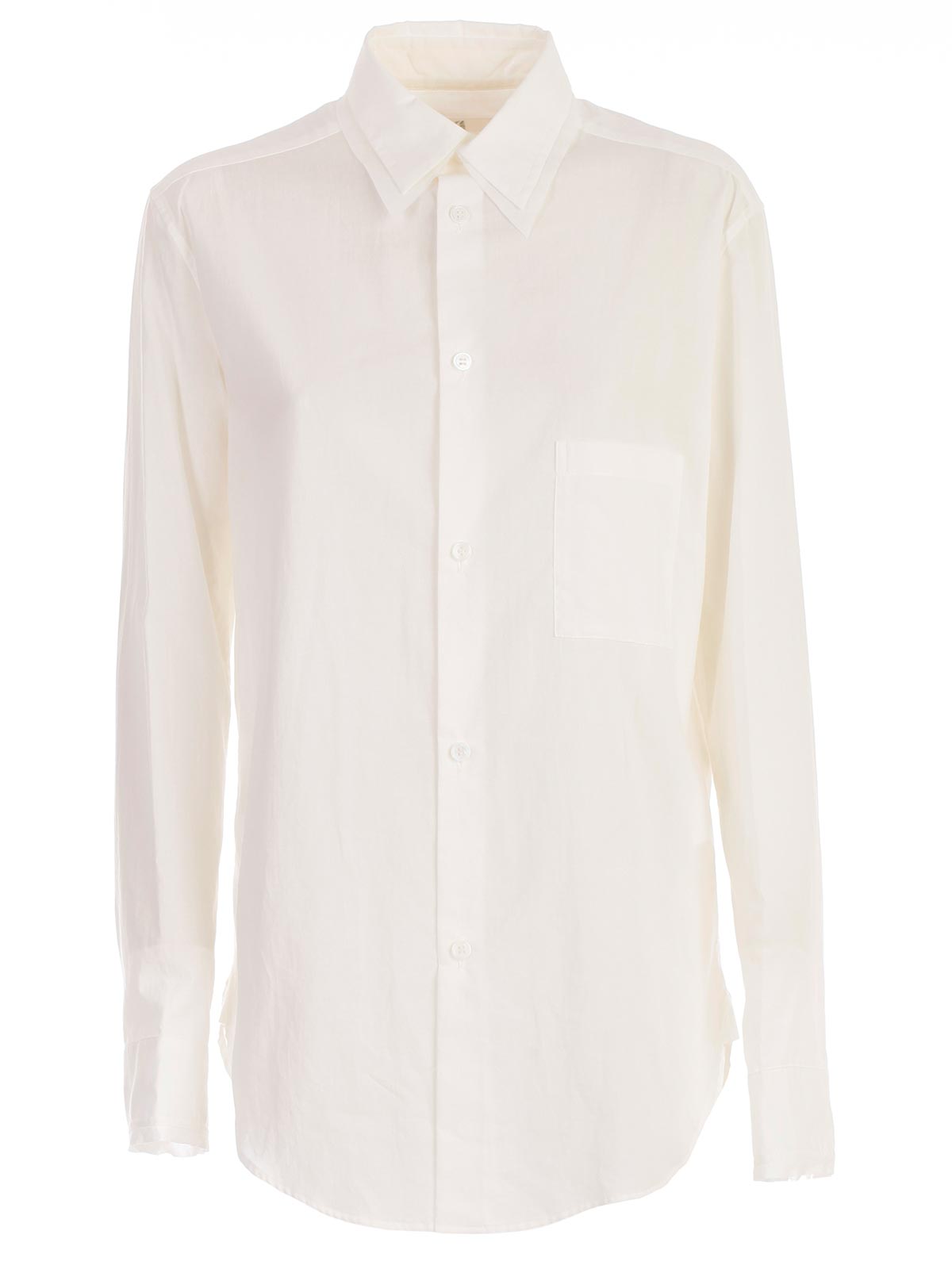 Y'S Long Sleeve Double Collar Shirt with Pocket