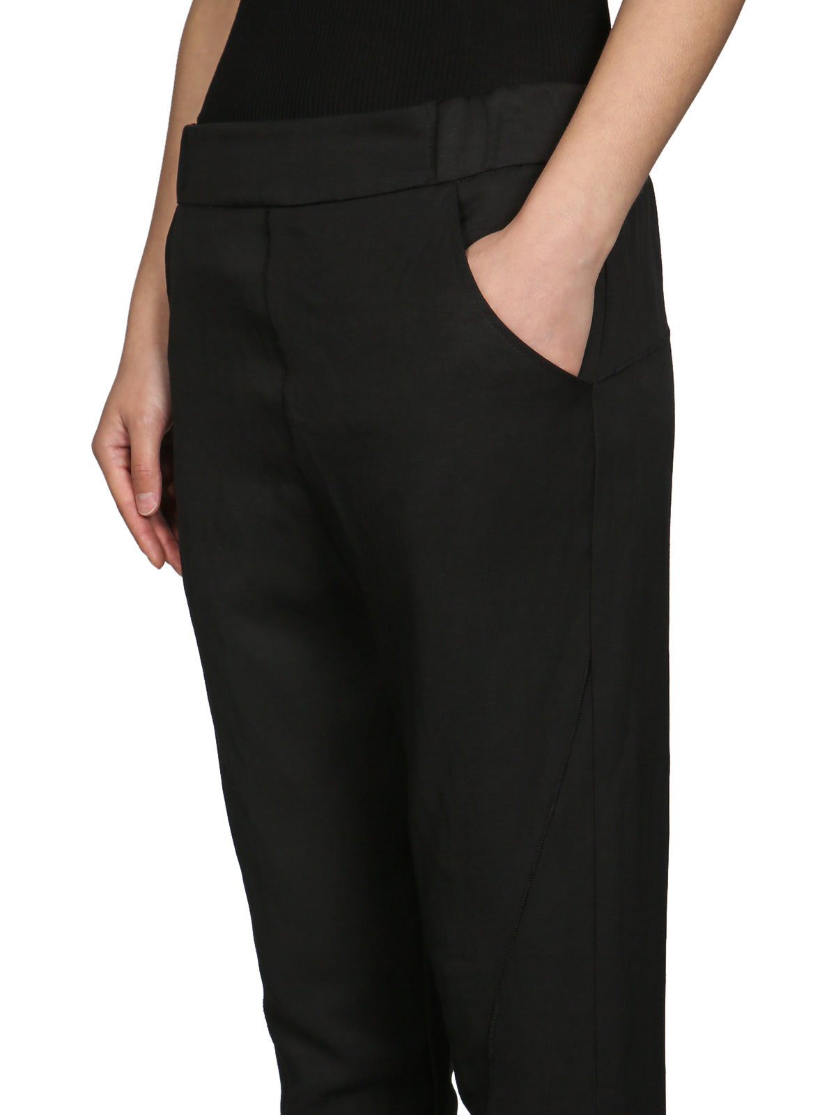 NOSTRASANTISSIMA Baggy Pants with Contrast Stitching - Size 40