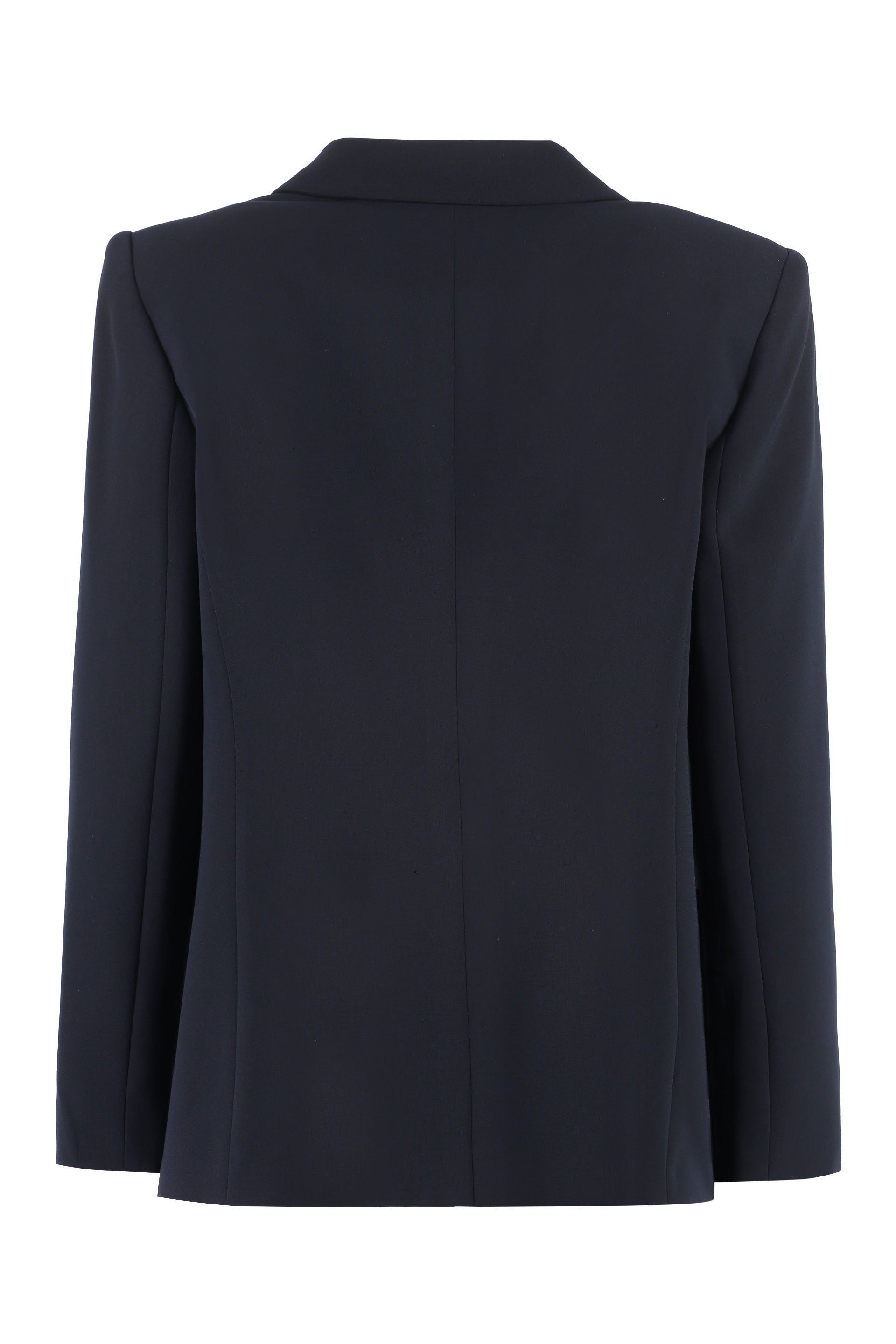 CLIPS One-Button Crepe Blazer with Scarf Collar for Women