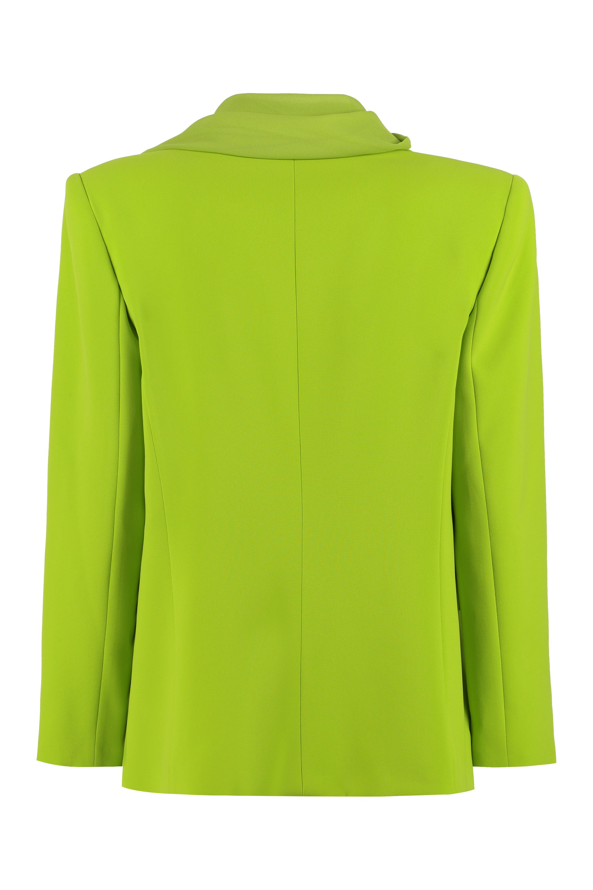 CLIPS Elegant One-Button Blazer with Scarf Collar