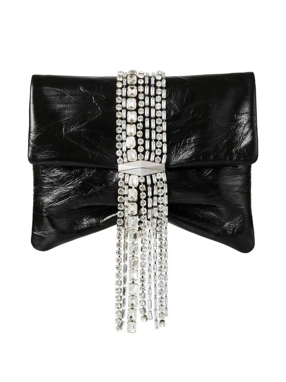 JIMMY CHOO Mini Vintage Leather Shoulder Handbag with Crystals