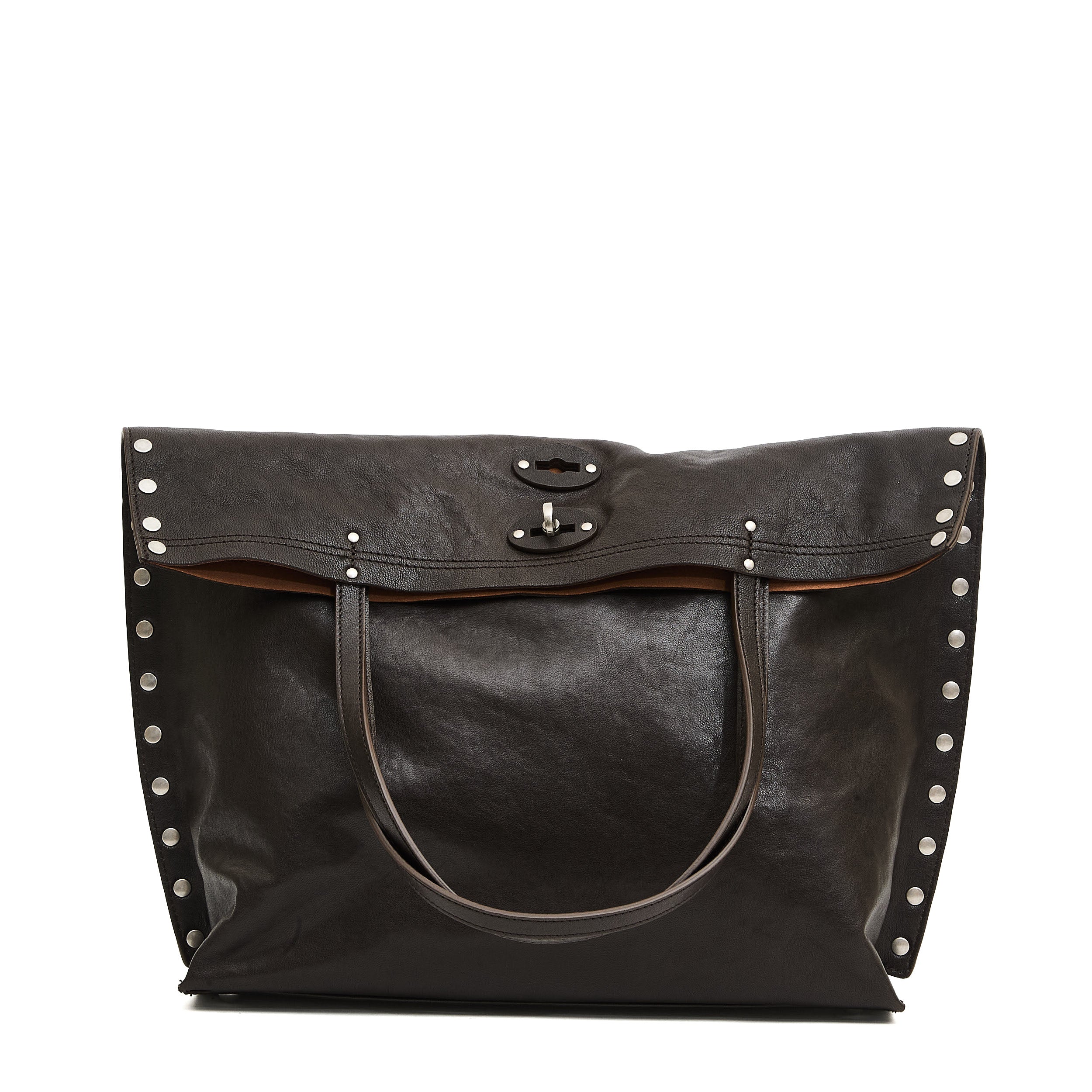 ZANELLATO Vintage Leather Handbag 34x39x15 cm