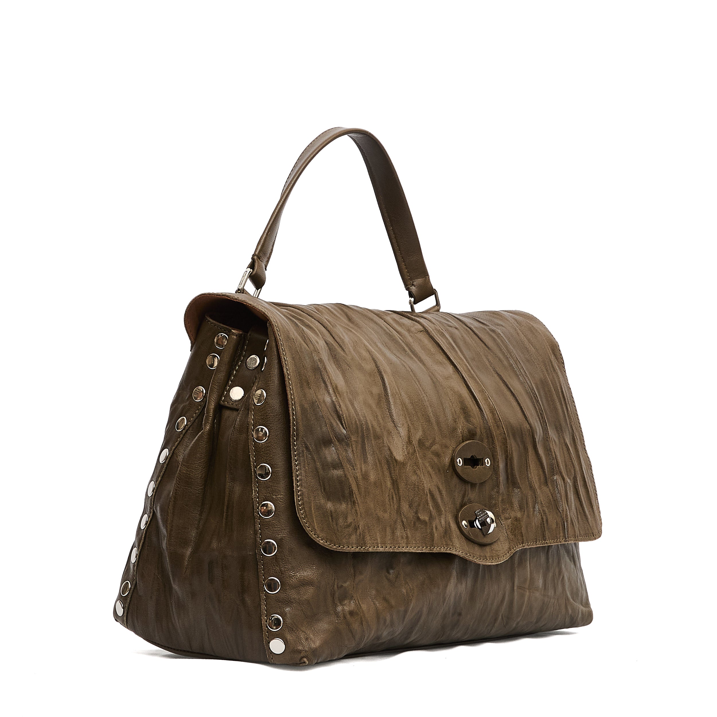 ZANELLATO Chic Pleated Handbag 36x24x17 cm