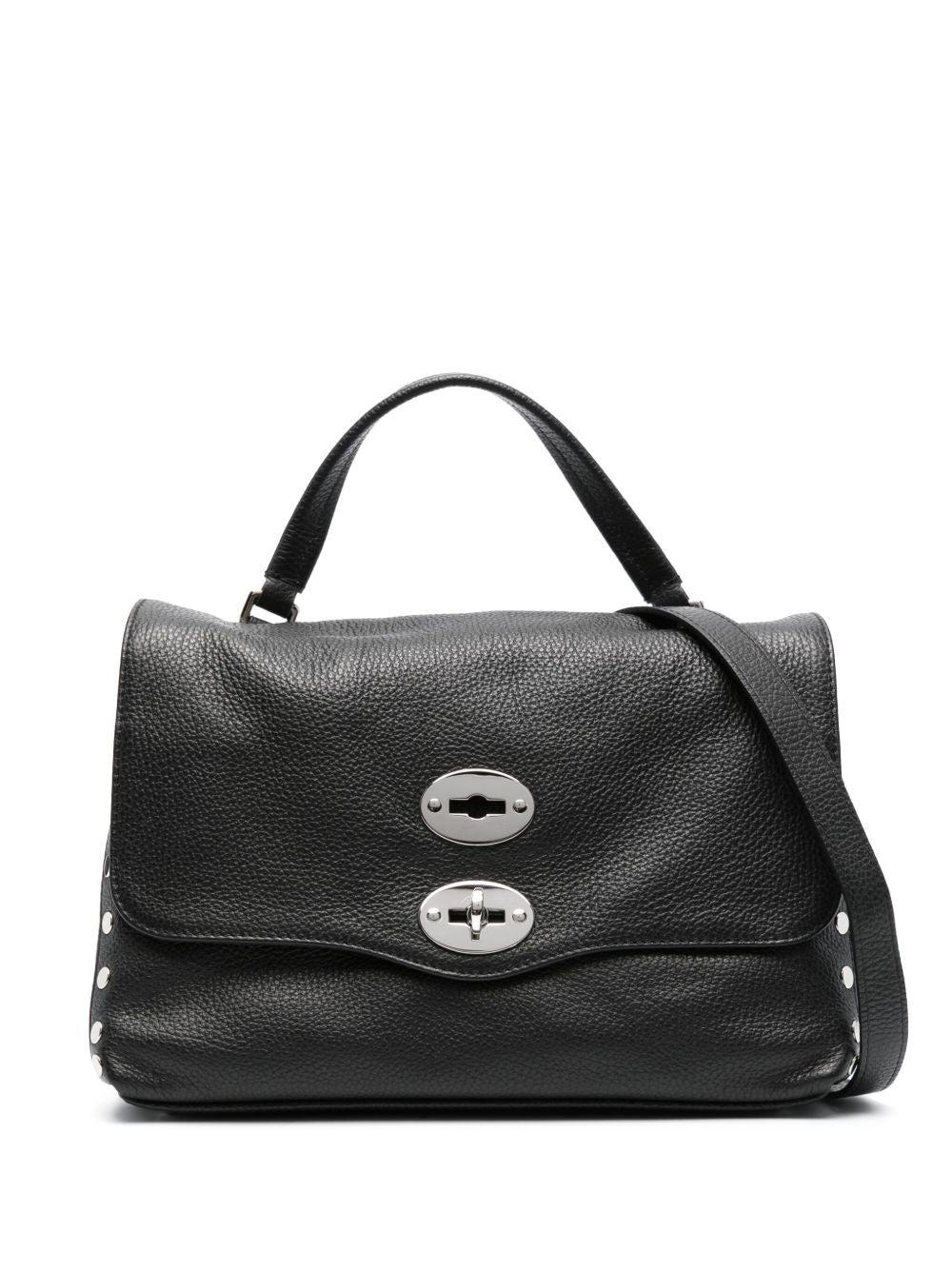 ZANELLATO Mini Hammered Leather Postman Daily Tote Handbag