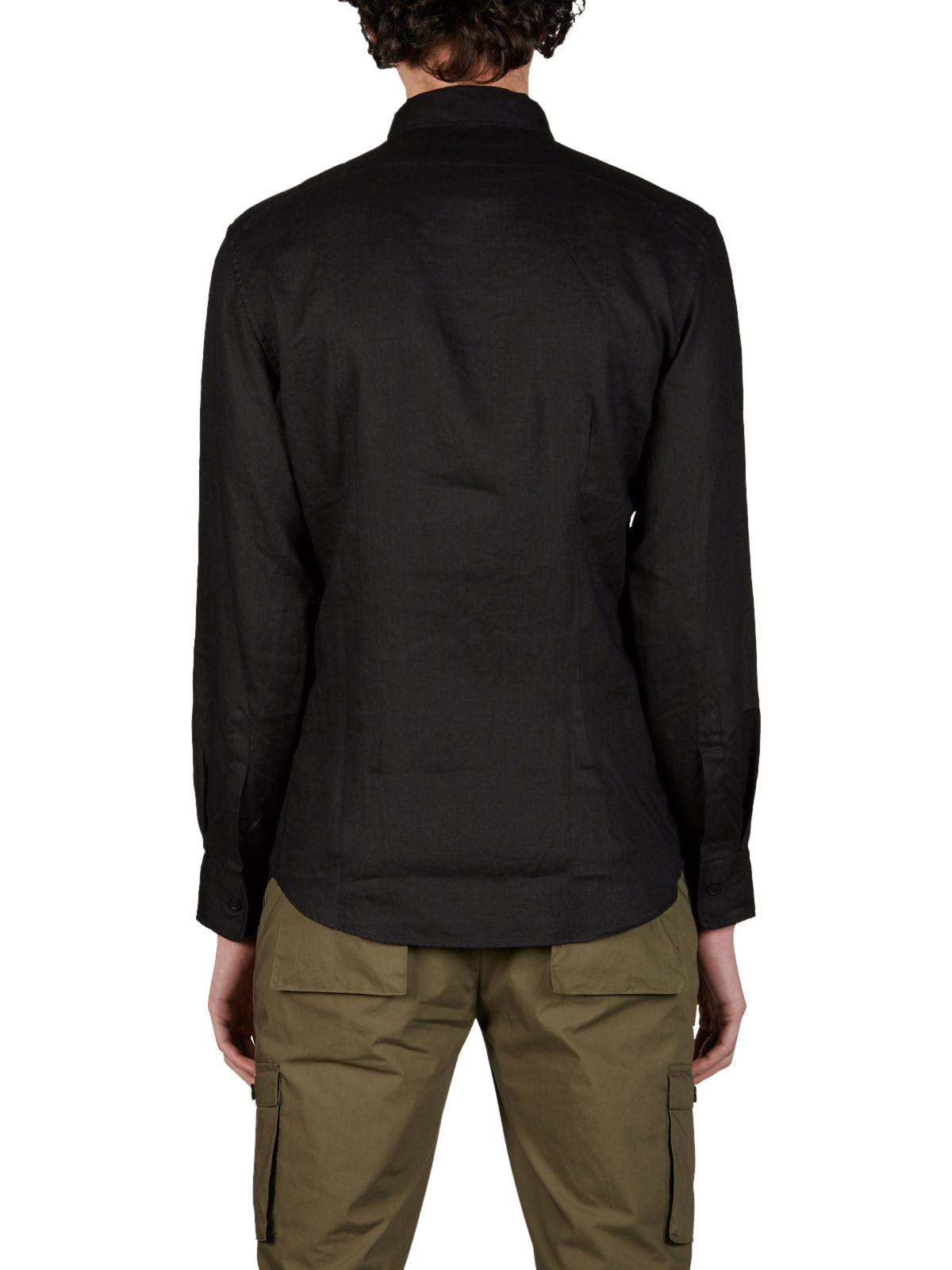 DANIELE ALESSANDRINI Men's Slim Linen Shirt - Classic Fit