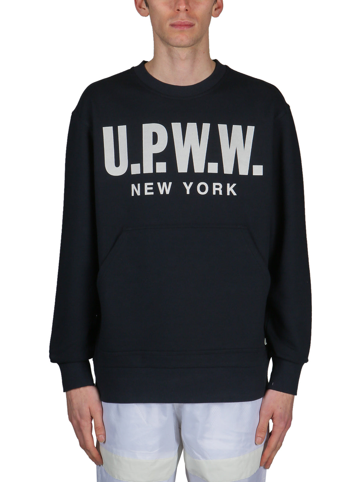 U.P.W.W. Men's Crewneck Sweatshirt with Stylish Inserts