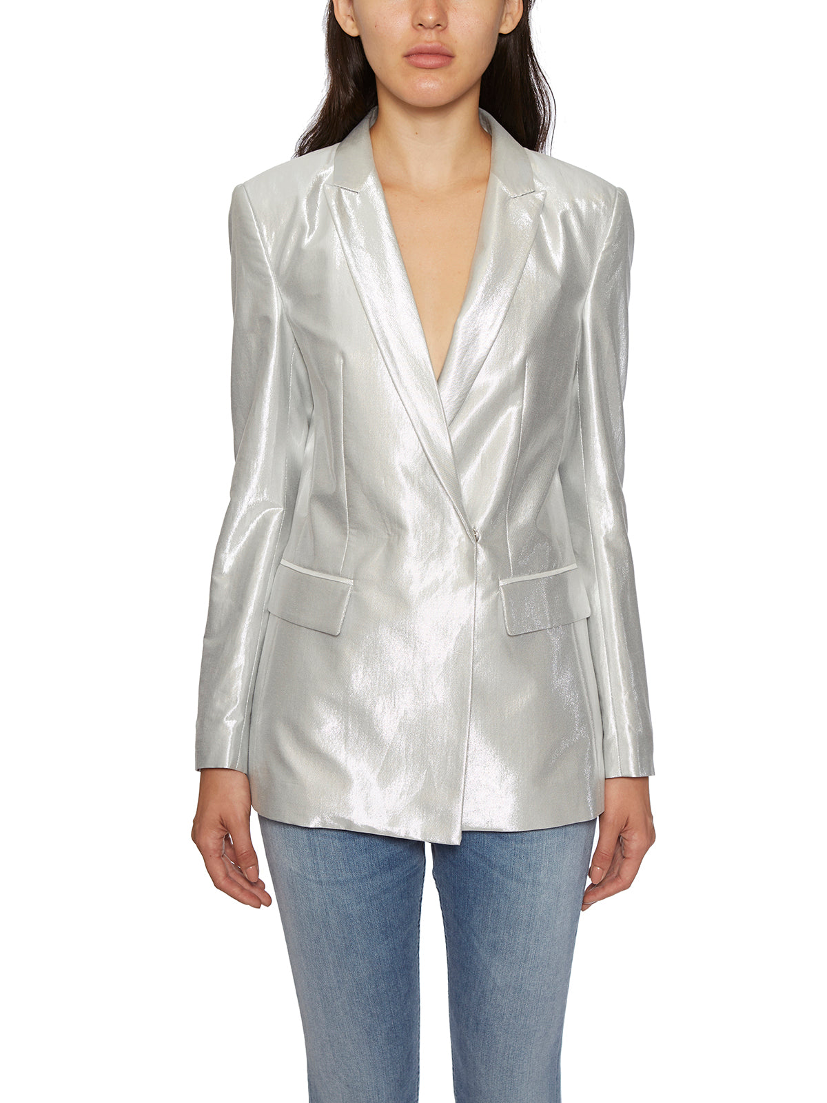 DONDUP Mini Laminated Blazer Jacket - Size 42