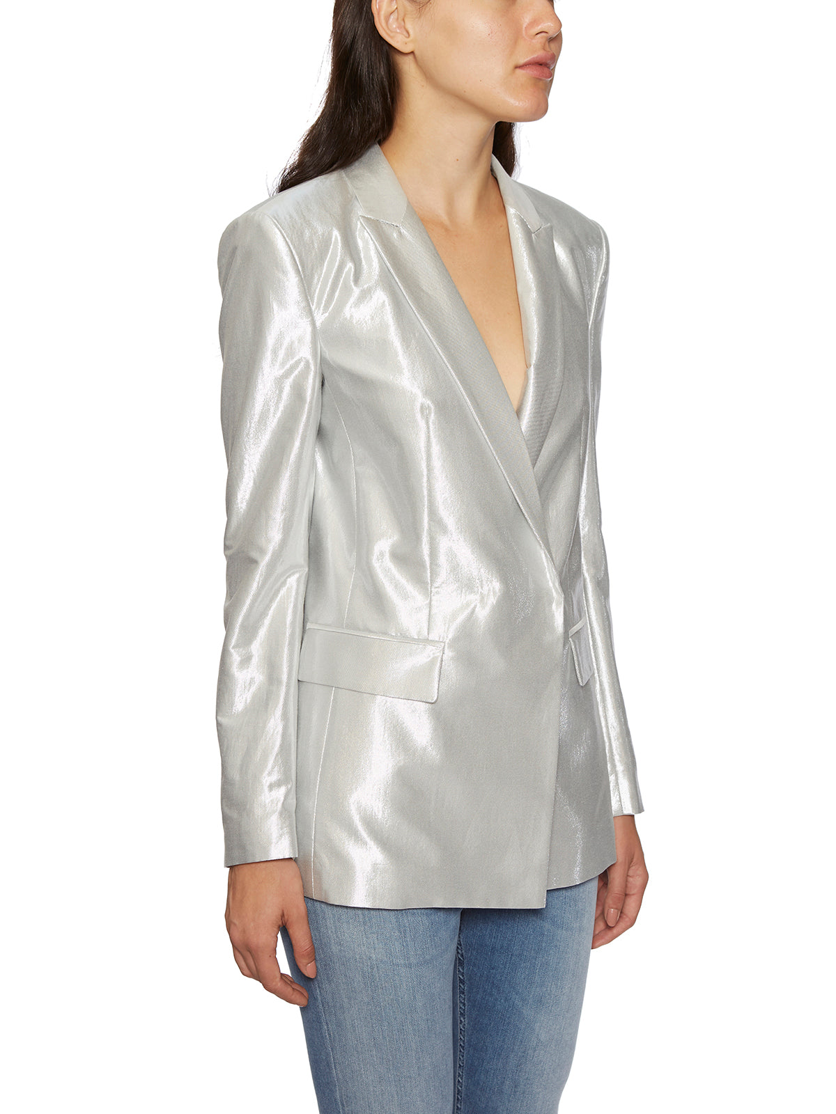 DONDUP Mini Laminated Blazer Jacket - Size 42