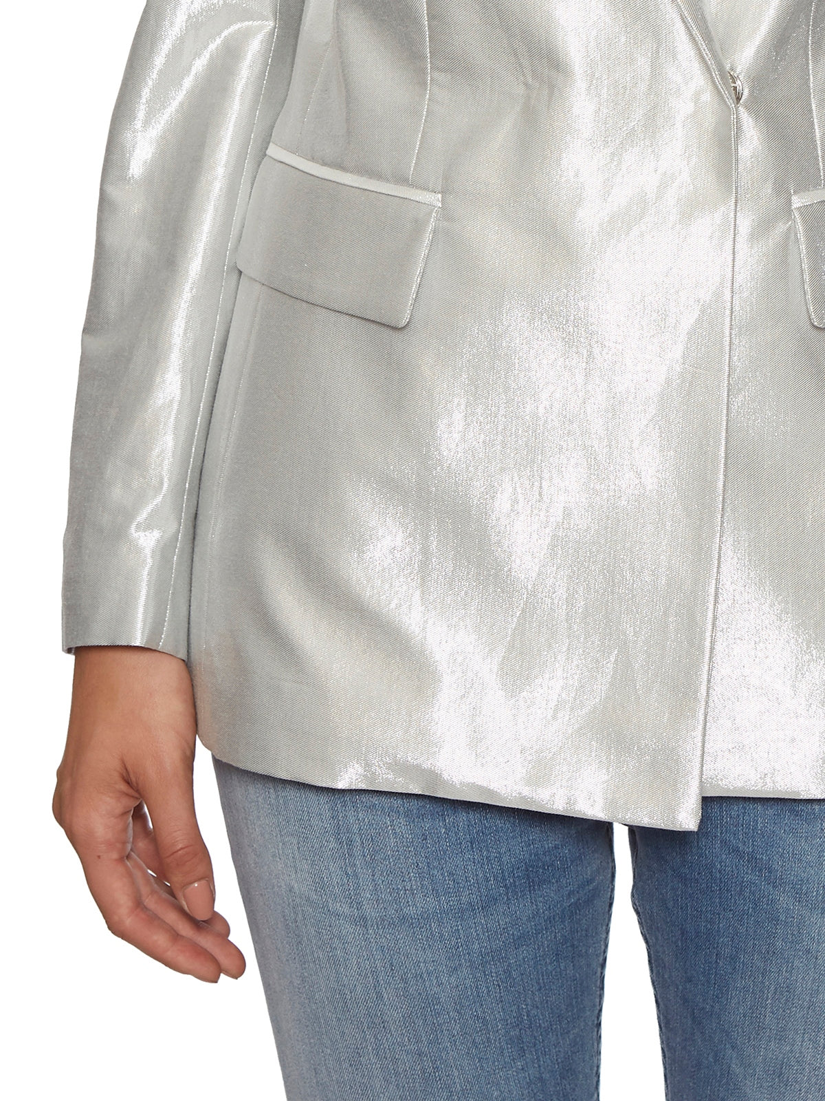 DONDUP Mini Laminated Blazer Jacket - Size 42