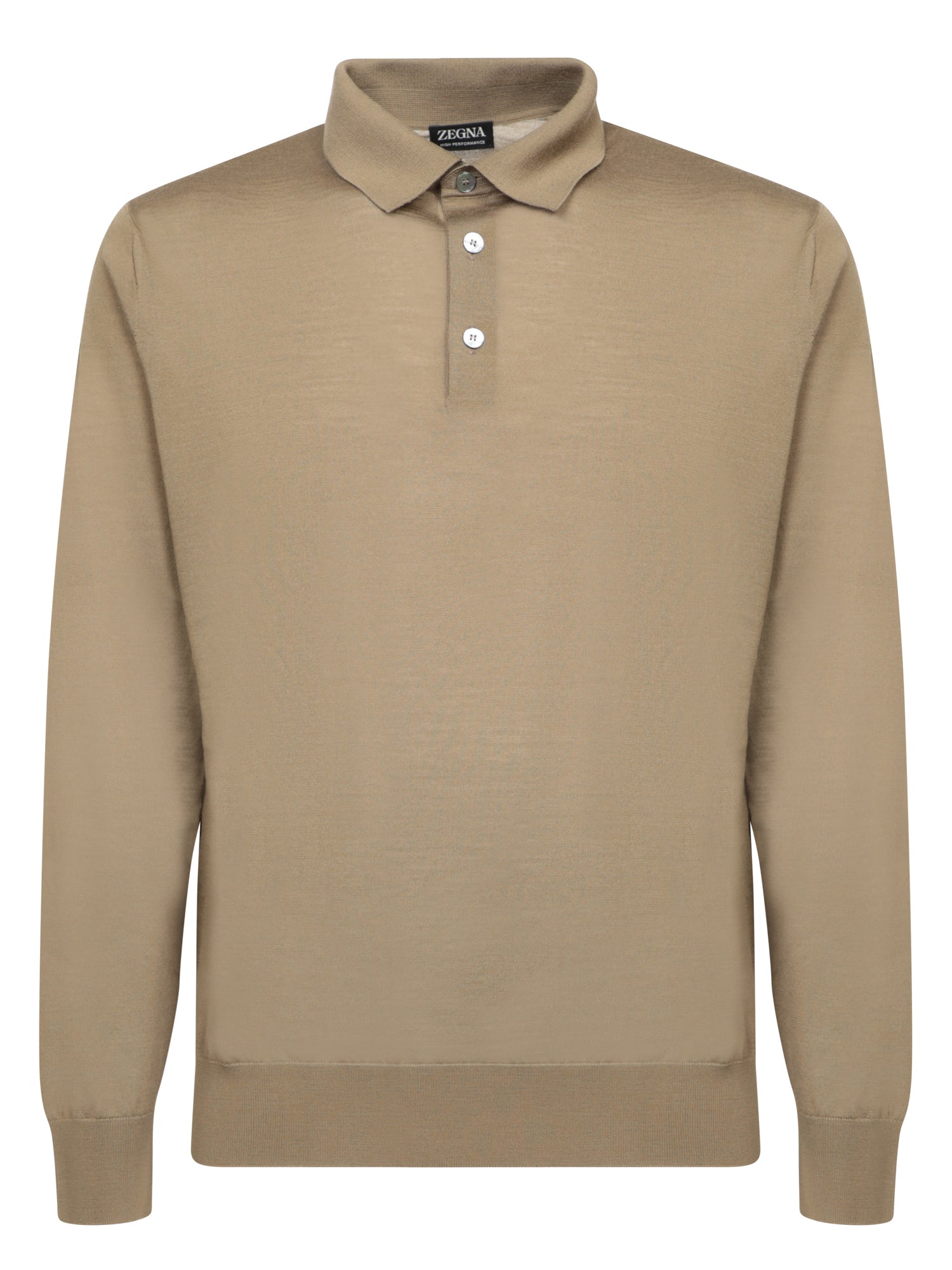 ZEGNA Men's Elegant Long-Sleeved Polo