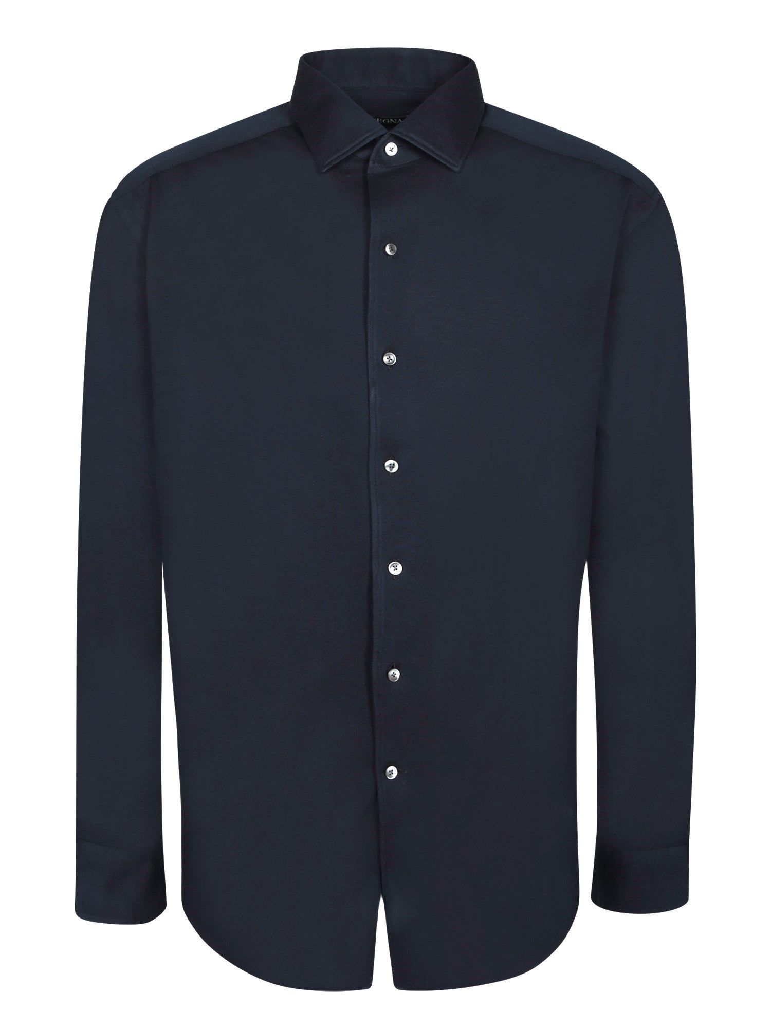ZEGNA Refined Long Sleeve Mini Cotton Piquet Shirt