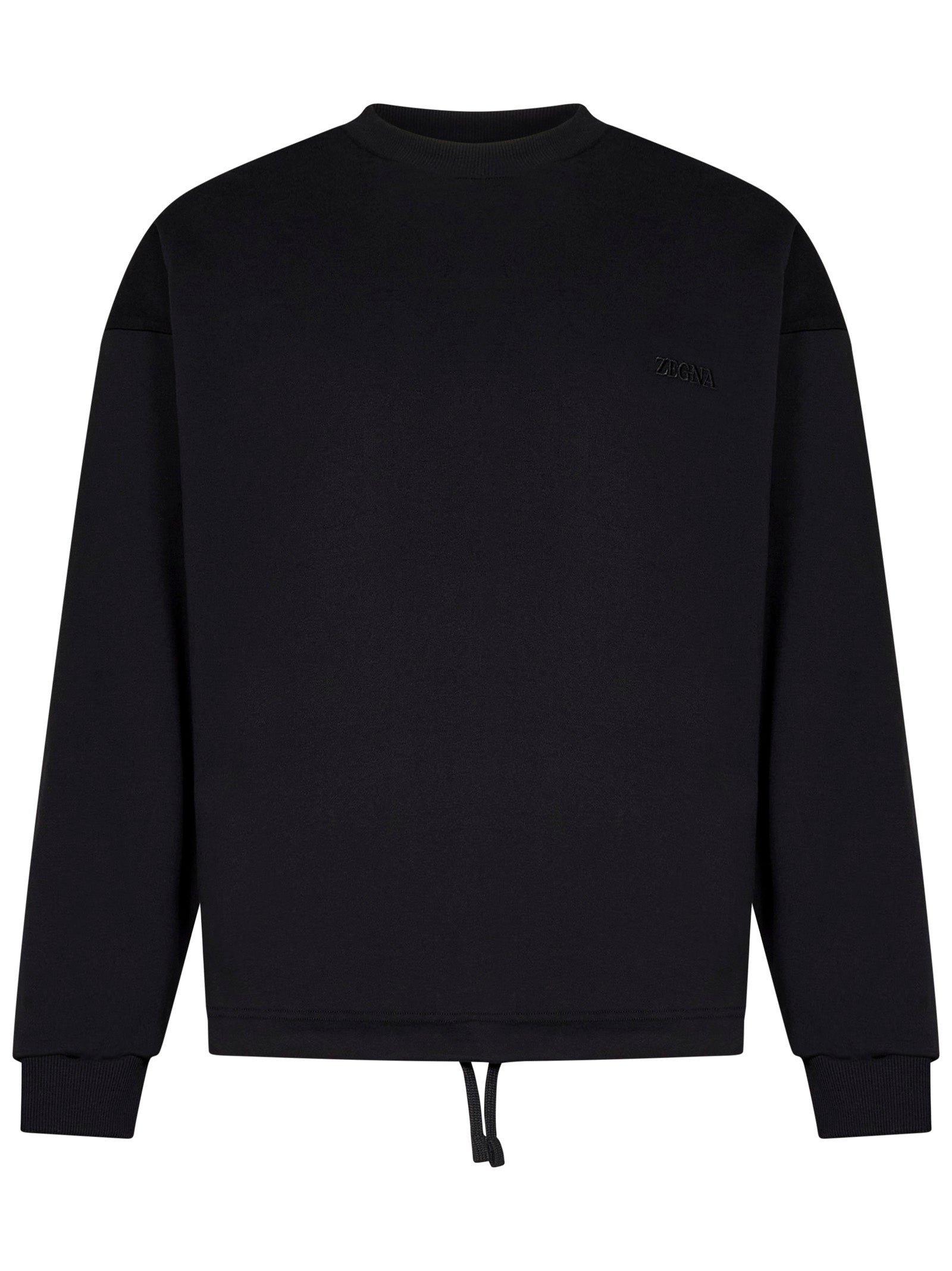 ZEGNA Crewneck Sweatshirt with Drawstring Hem