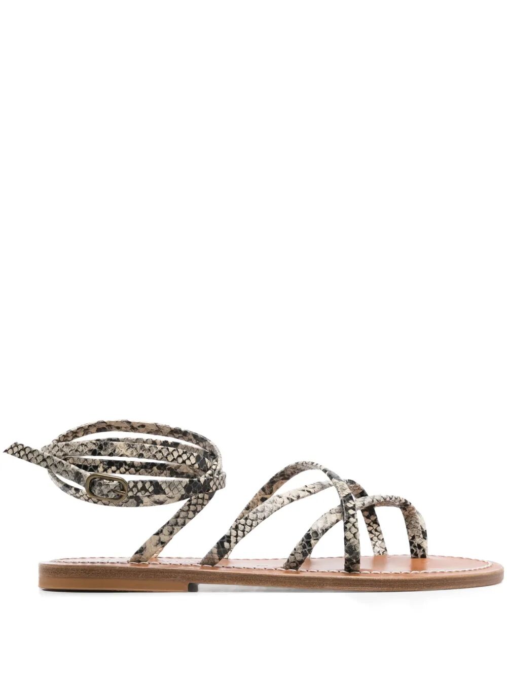 KJACQUES Python Effect Mini Sandals for Women