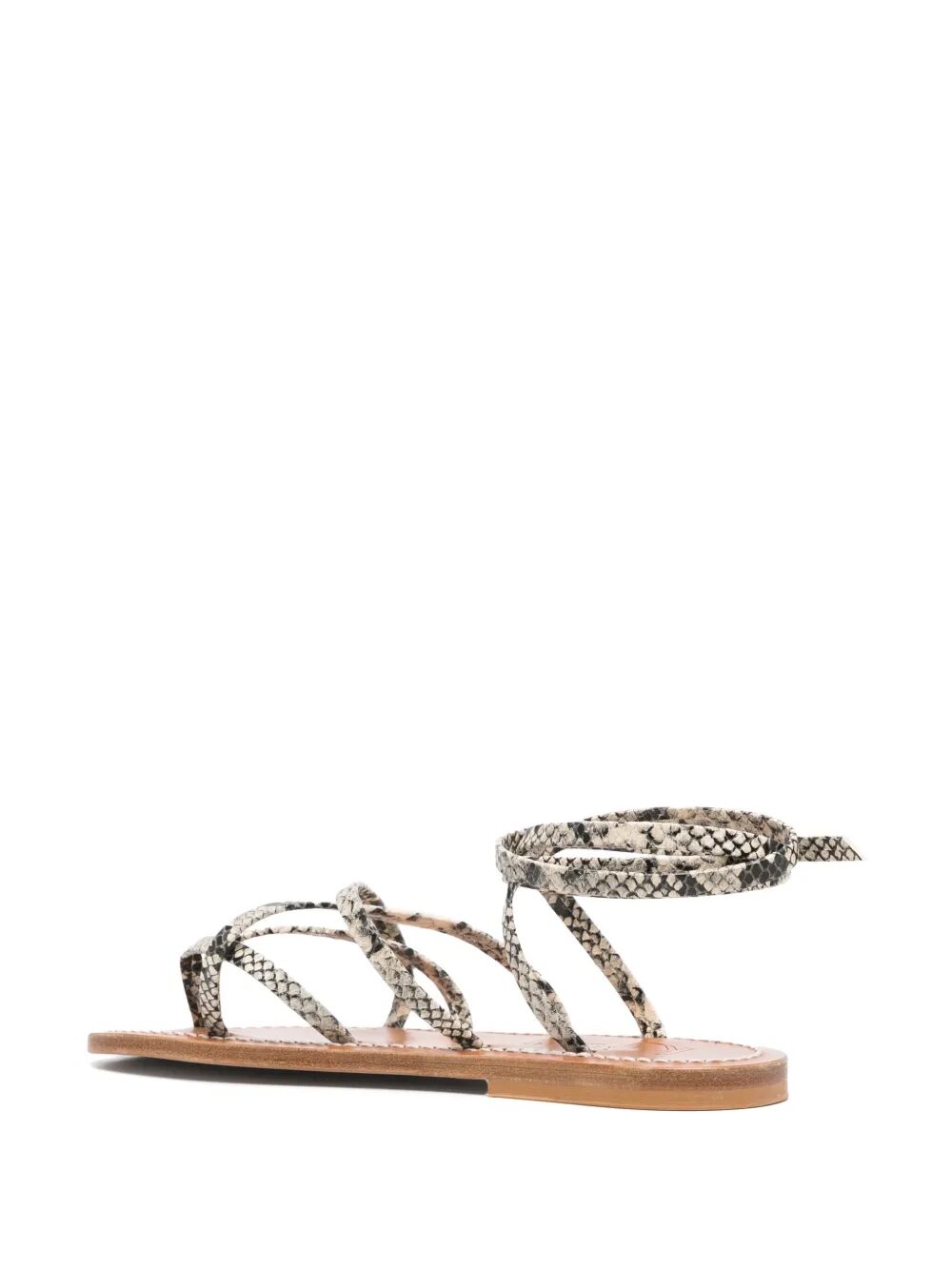 KJACQUES Python Effect Mini Sandals for Women