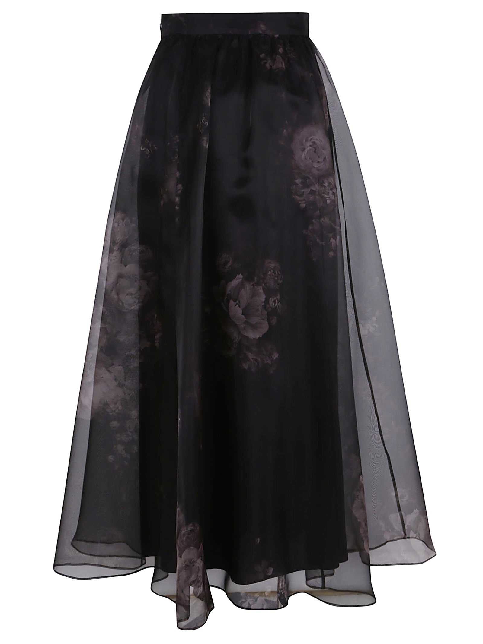 ZIMMERMANN Dreamy Silk Midi Skirt with Gathered Layers