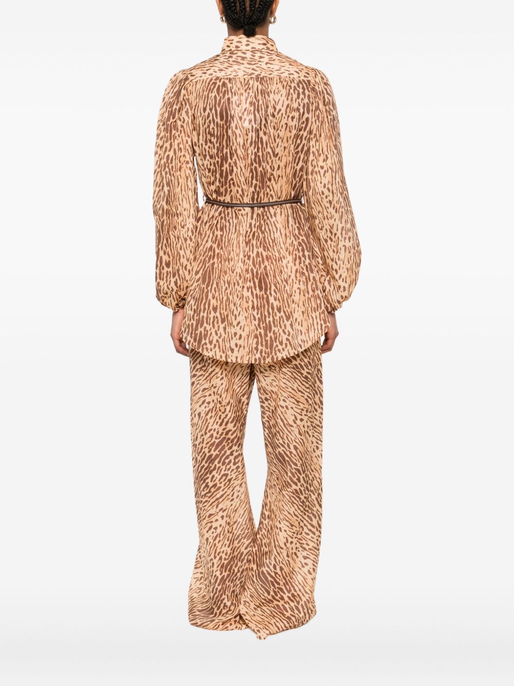 ZIMMERMANN Chic Puff Sleeve Tunic Dress with Deep V-Neckline