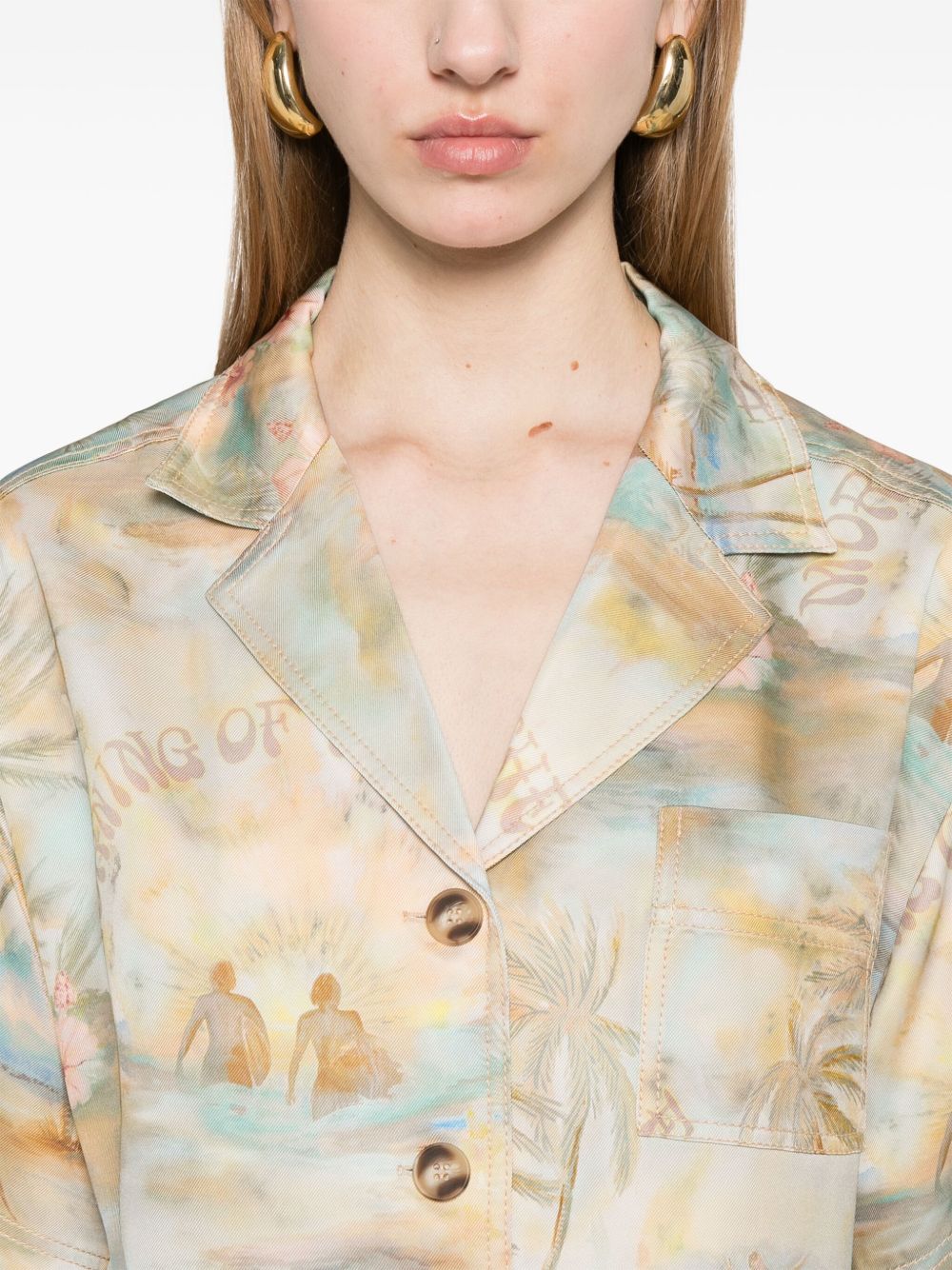 ZIMMERMANN Multicolour Women's Lightweight Shirt for Spring Summer 25