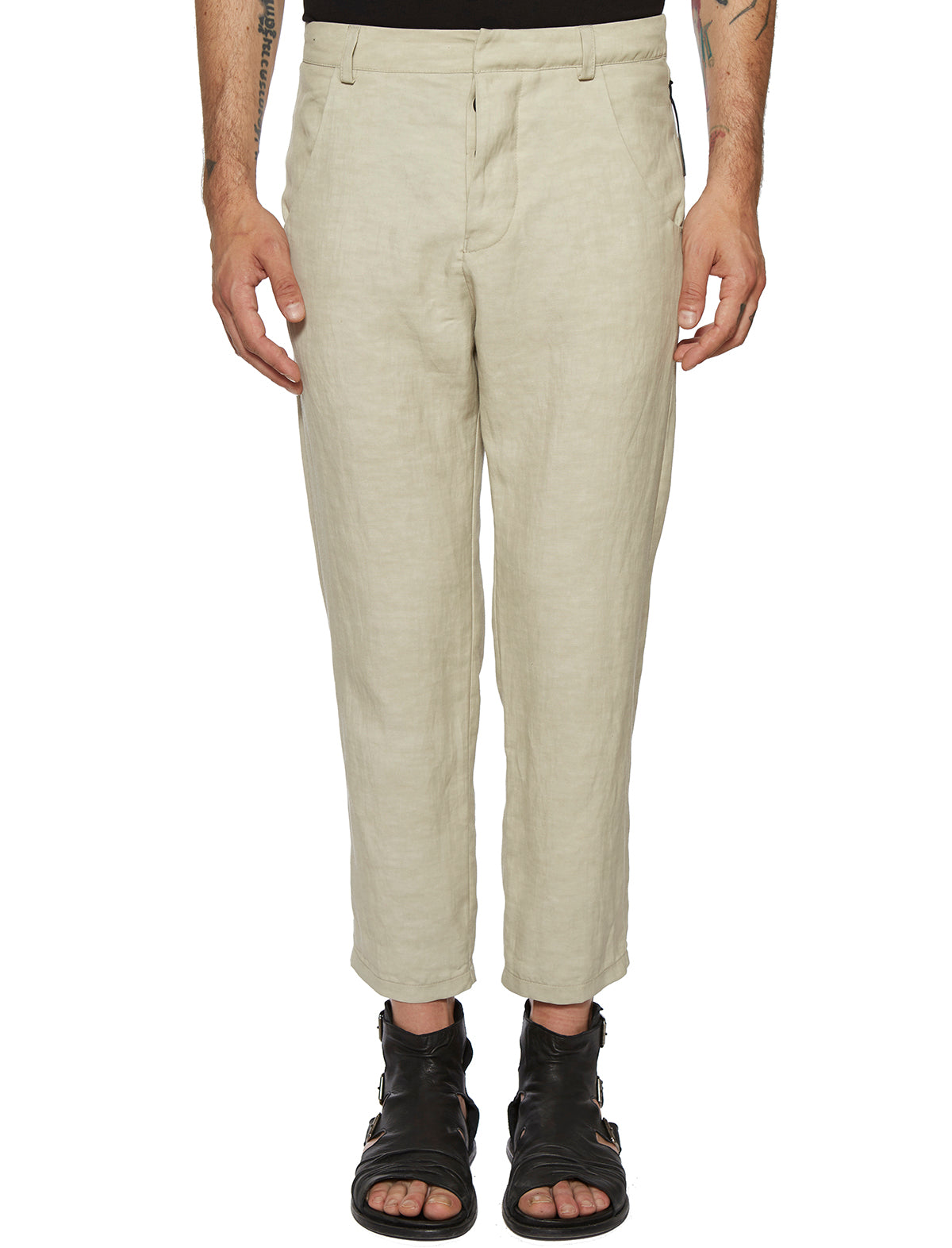 NOSTRASANTISSIMA Stylish Linen Trousers Size 48 for Men