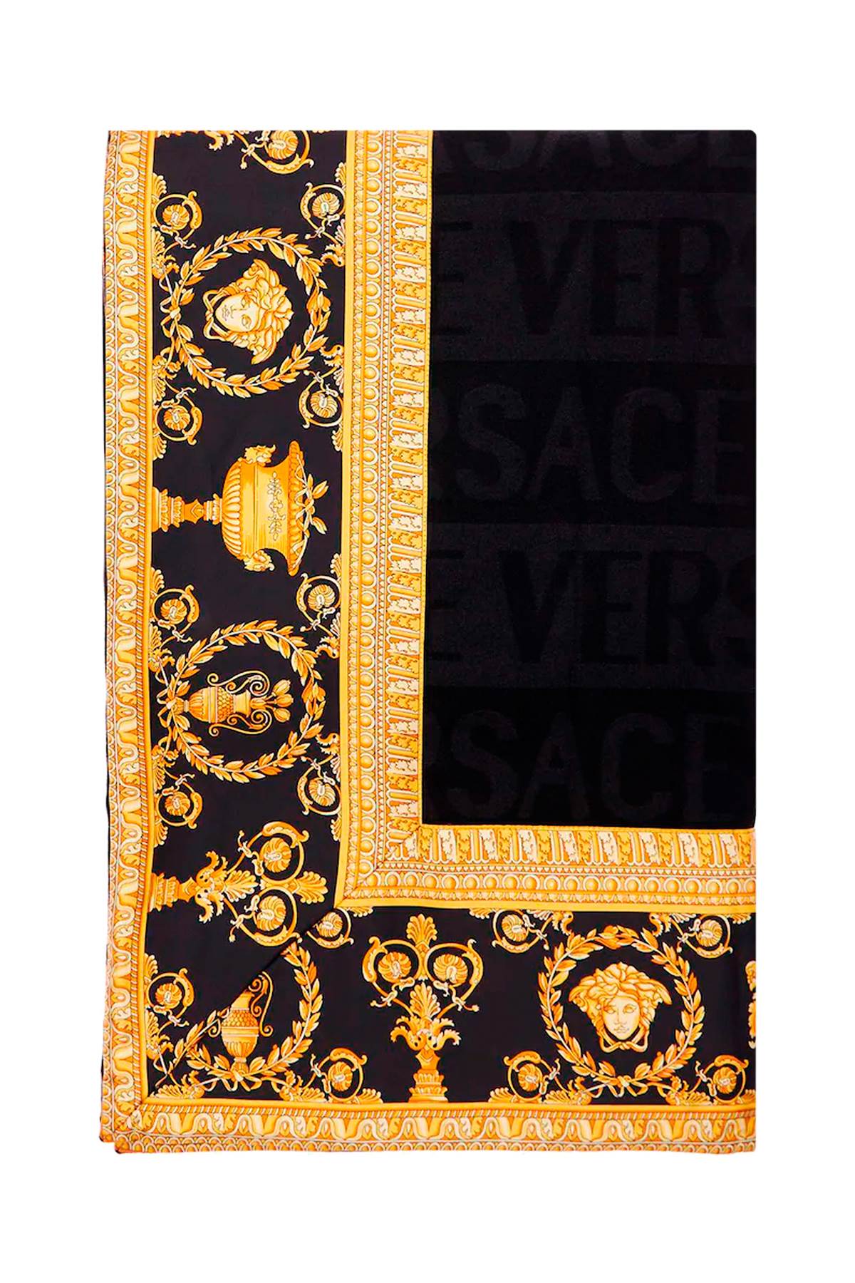 VERSACE Embroidered Wool and Silk Baroque Blanket