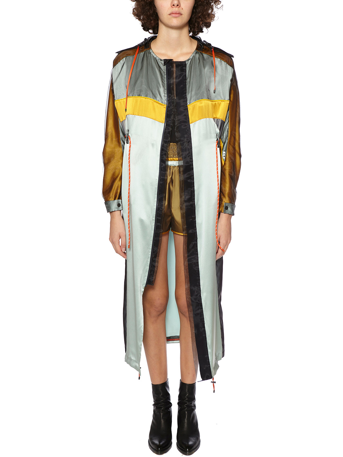 QUETSCHE Silk Dust Mini Jacket with Removable Hood