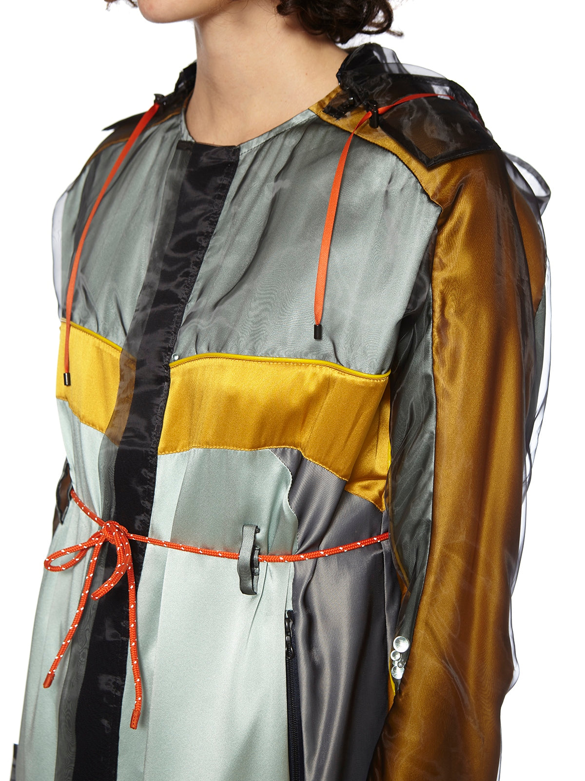 QUETSCHE Silk Dust Mini Jacket with Removable Hood