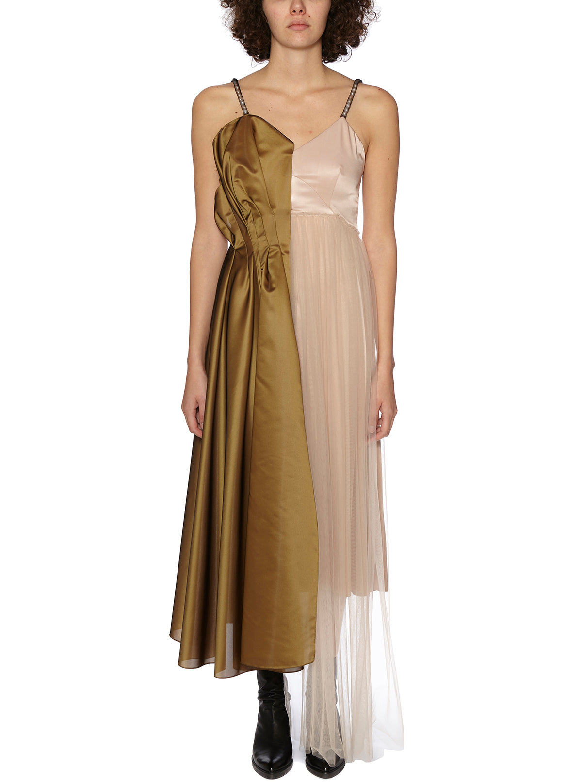 QUETSCHE Elegant Silk Tulle Long Dress - Size 36