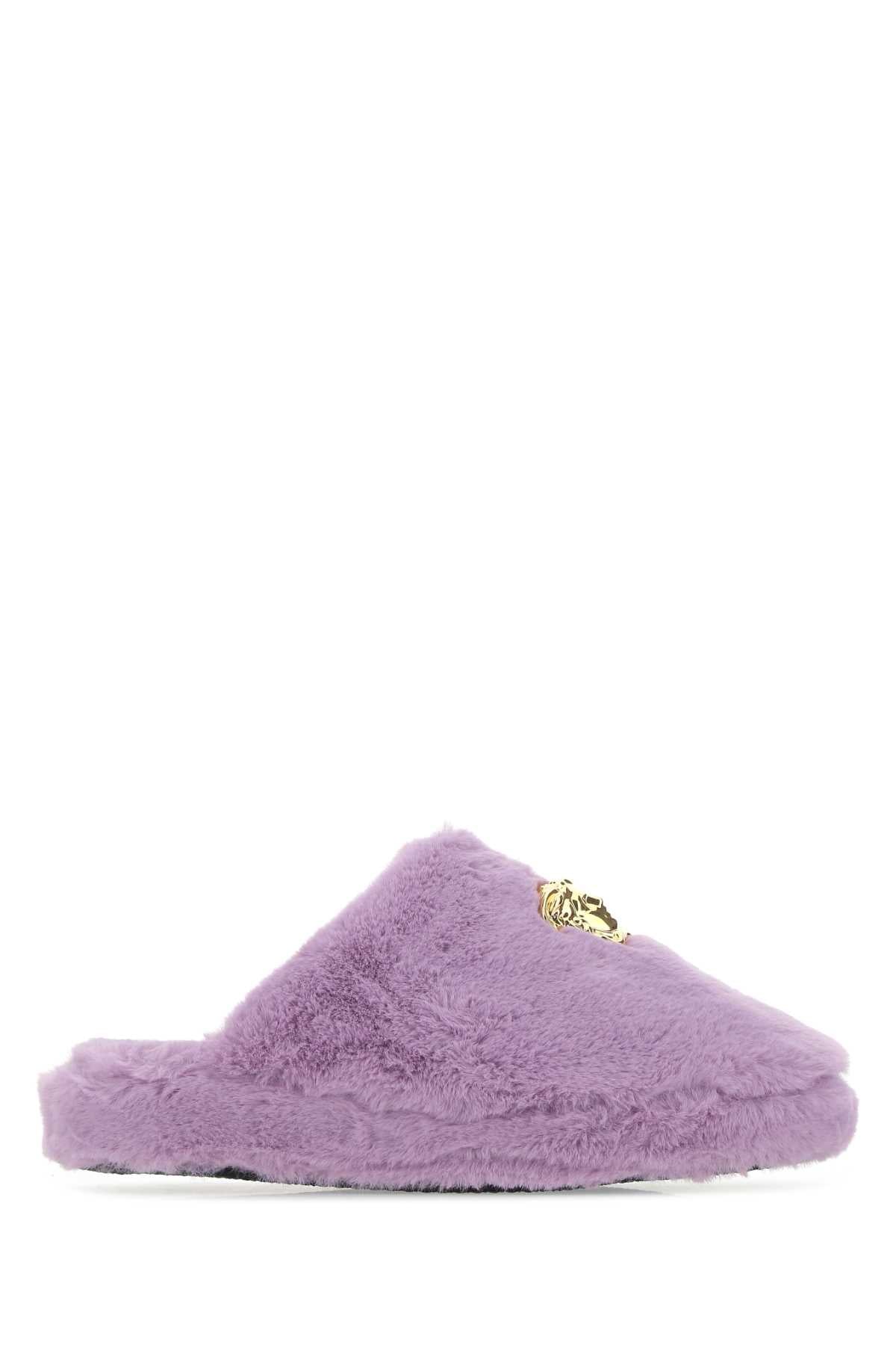 VERSACE Eco Fur Slippers for All Seasons