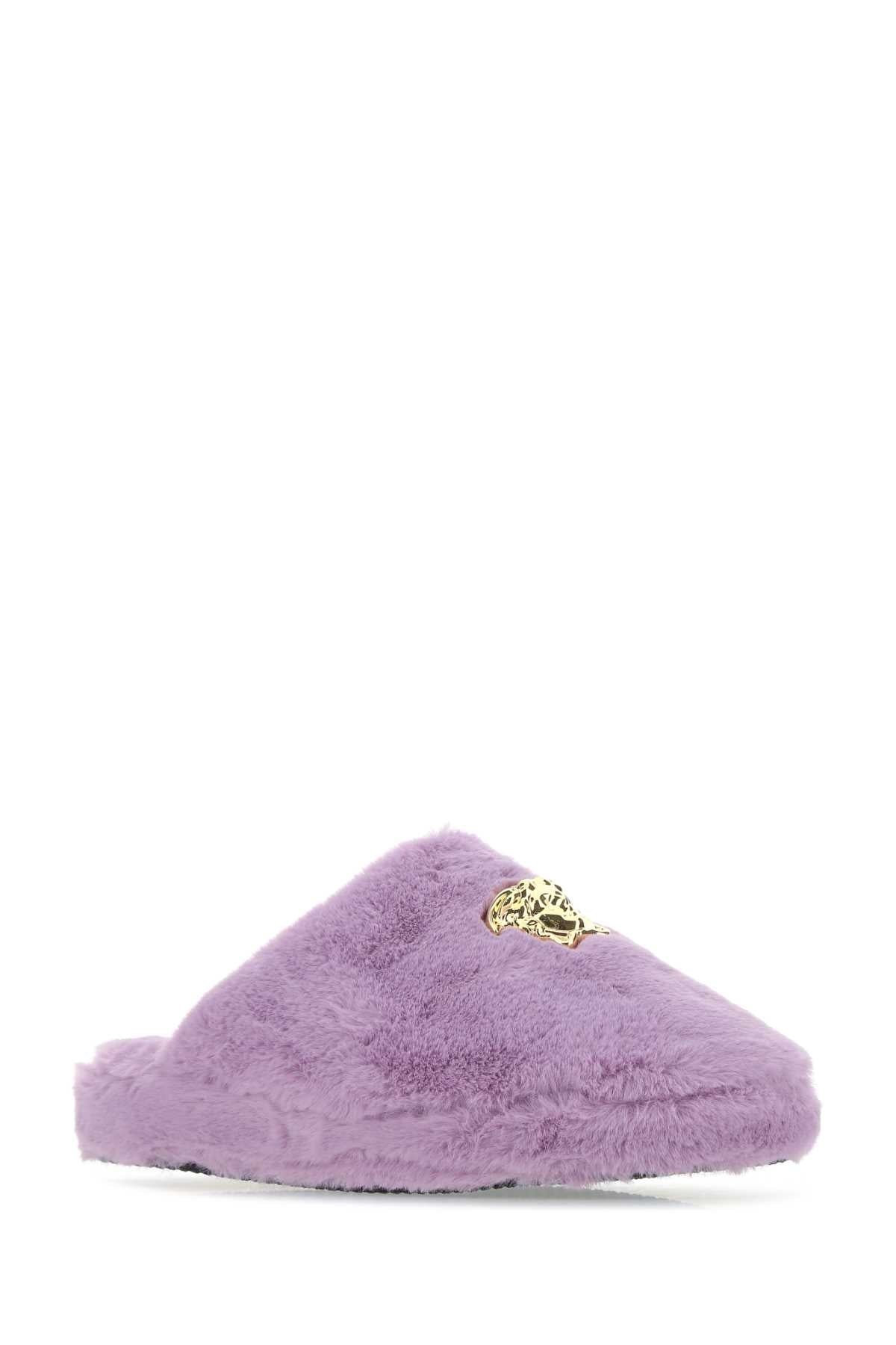 VERSACE Eco Fur Slippers for All Seasons