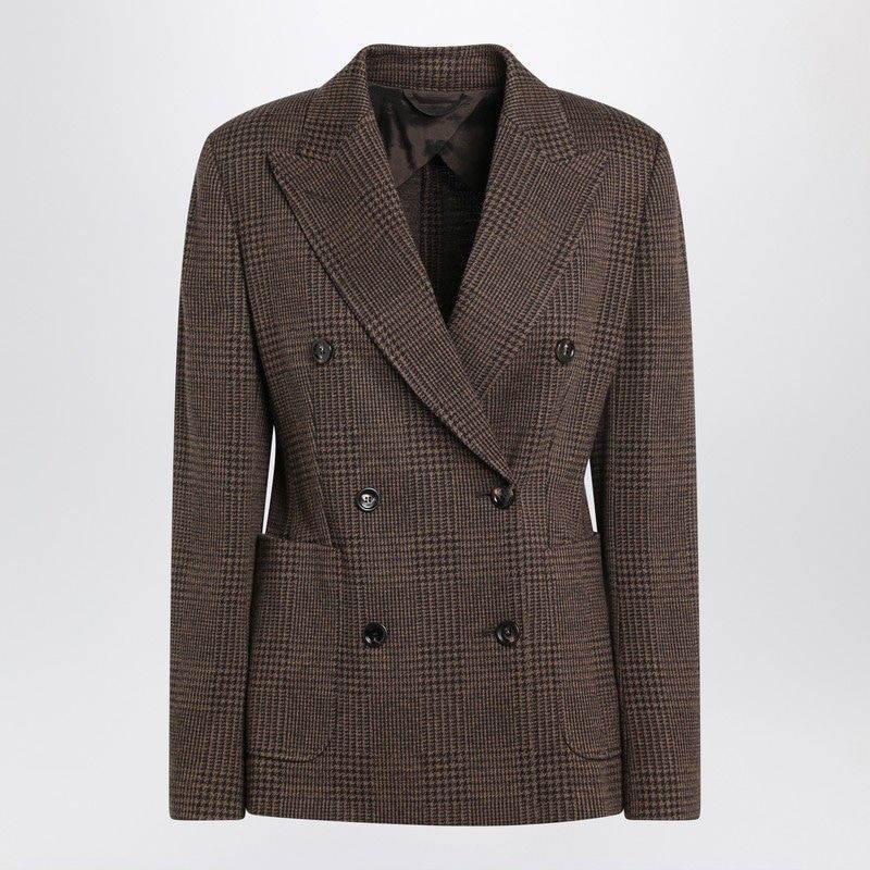 MAX MARA Double-Breasted Prince of Wales Jacket - Women's