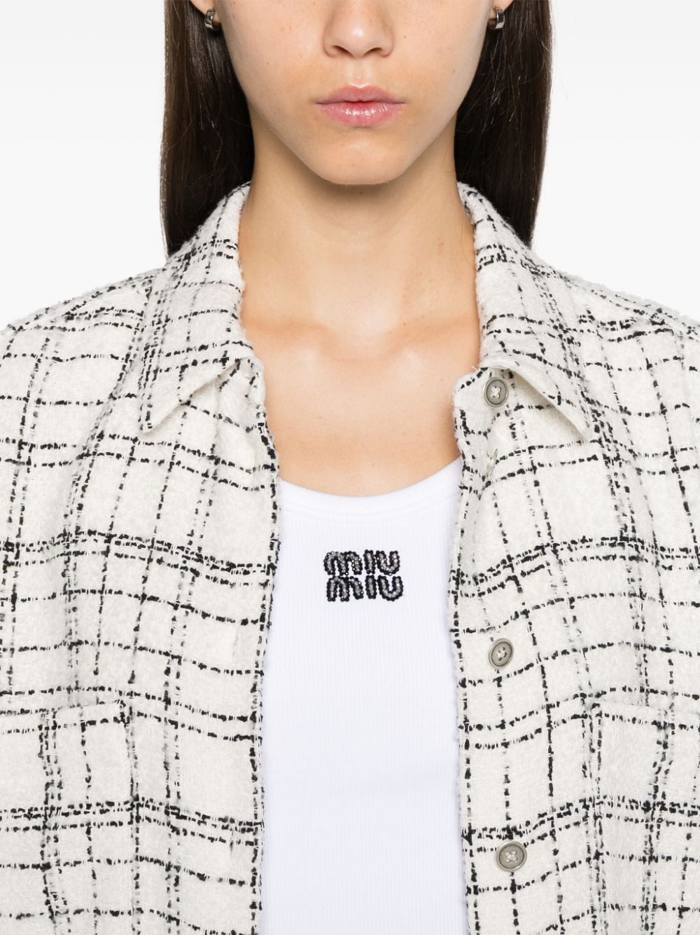 IRO Tweed Bouclé Construction Shirt