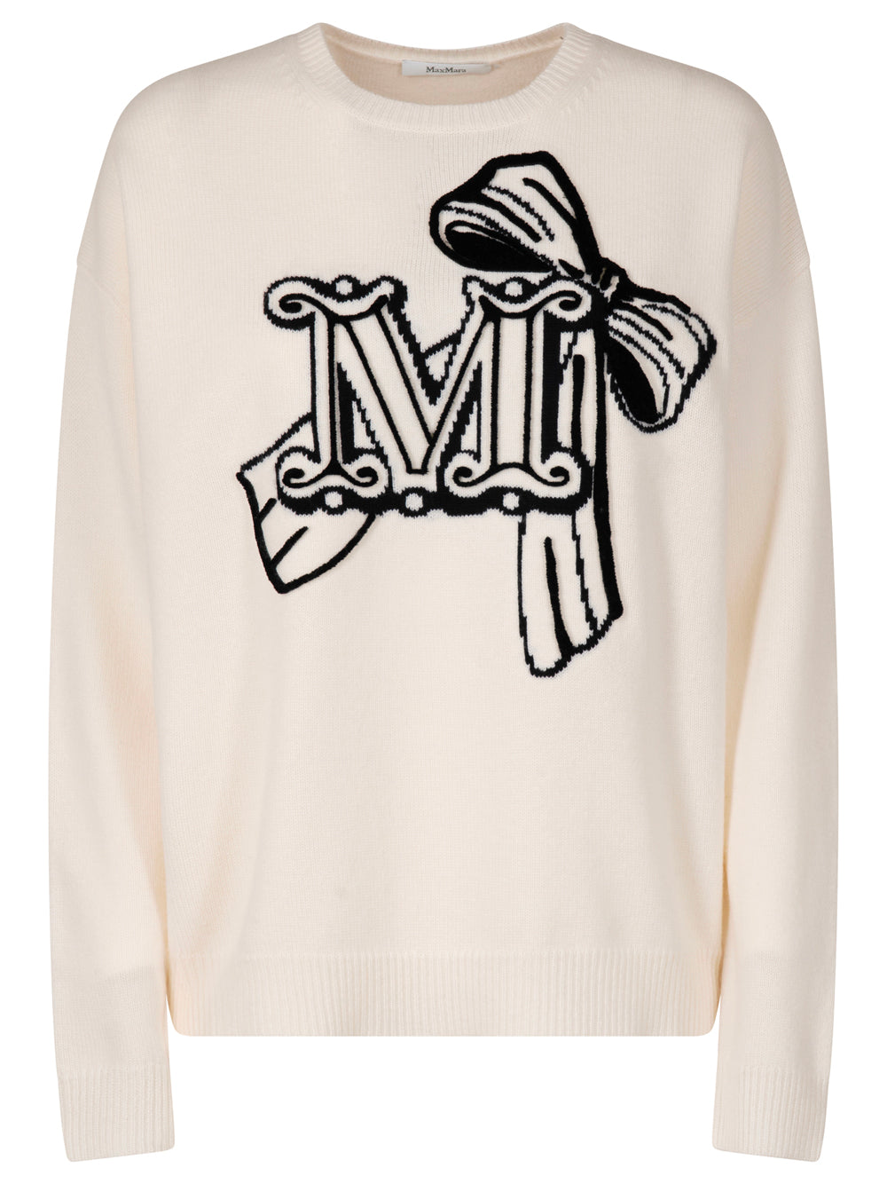 MAX MARA Wool and Cashmere Pullover with Velvet Effect - Women's