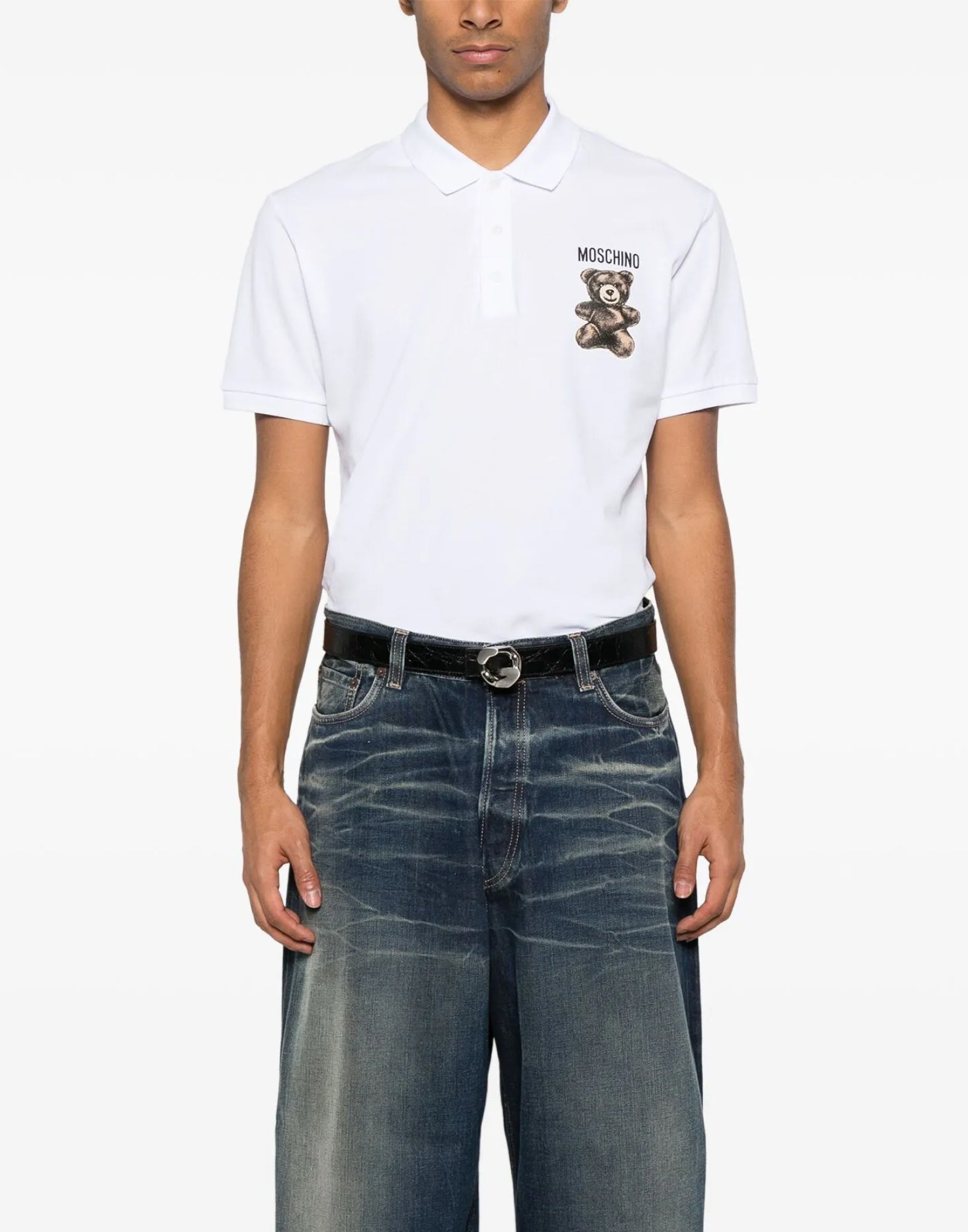 MOSCHINO COUTURE Teddy Bear Logo Polo Shirt