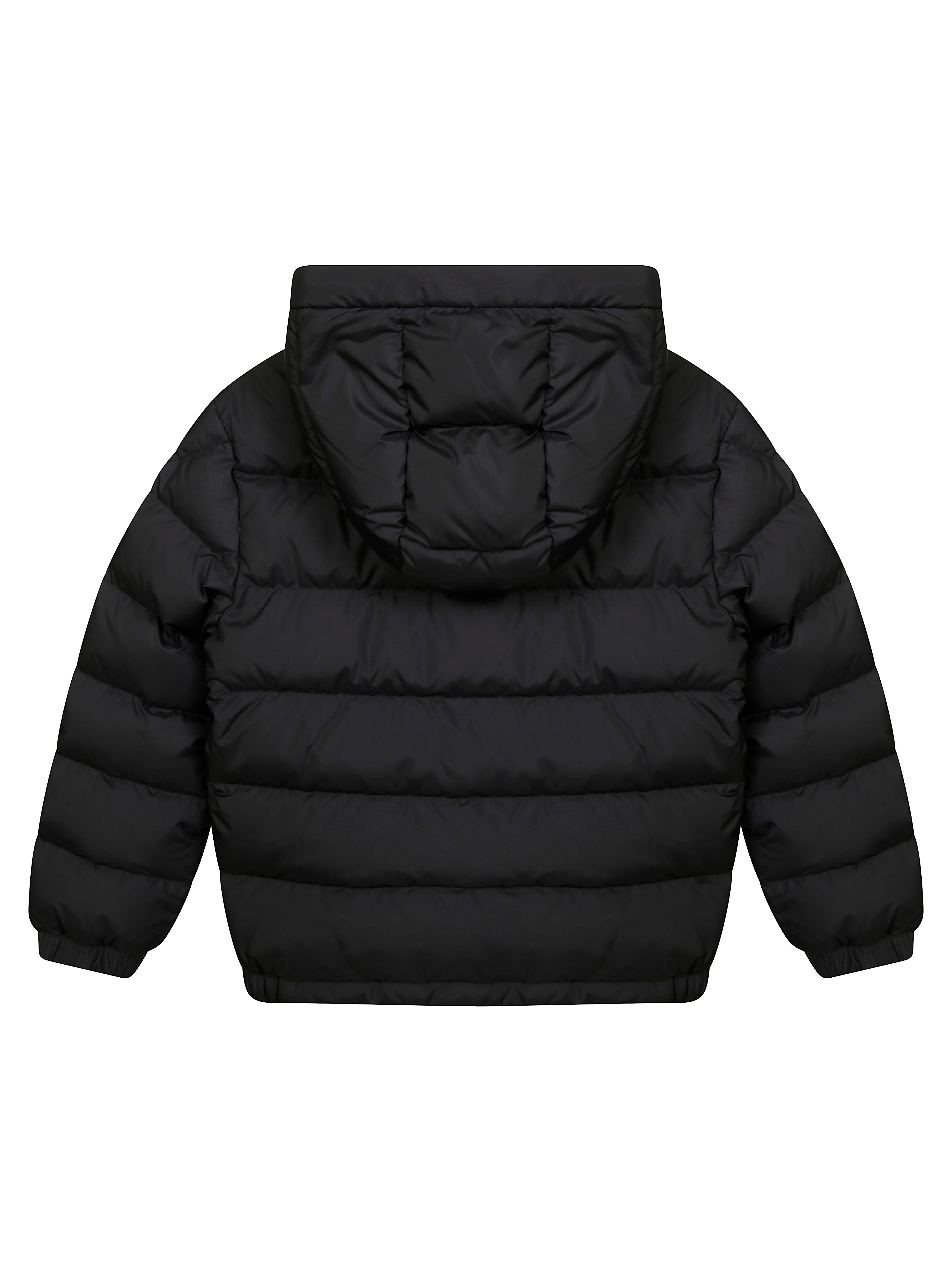 MONCLER Kids' Mini Puffer Jacket with Hood and Logo Patch