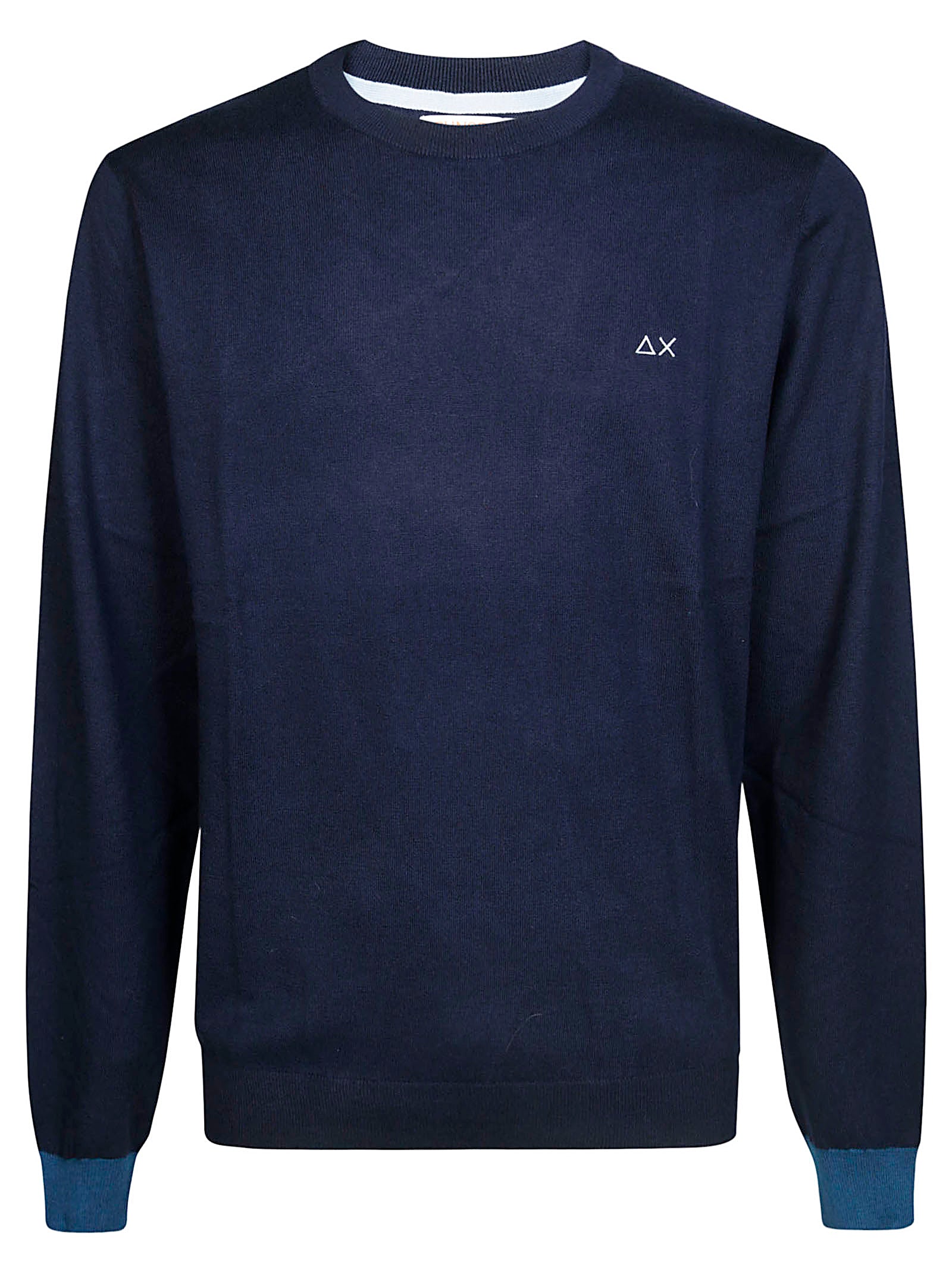 SUN 68 Round Elbow Contrast Sweater for Women