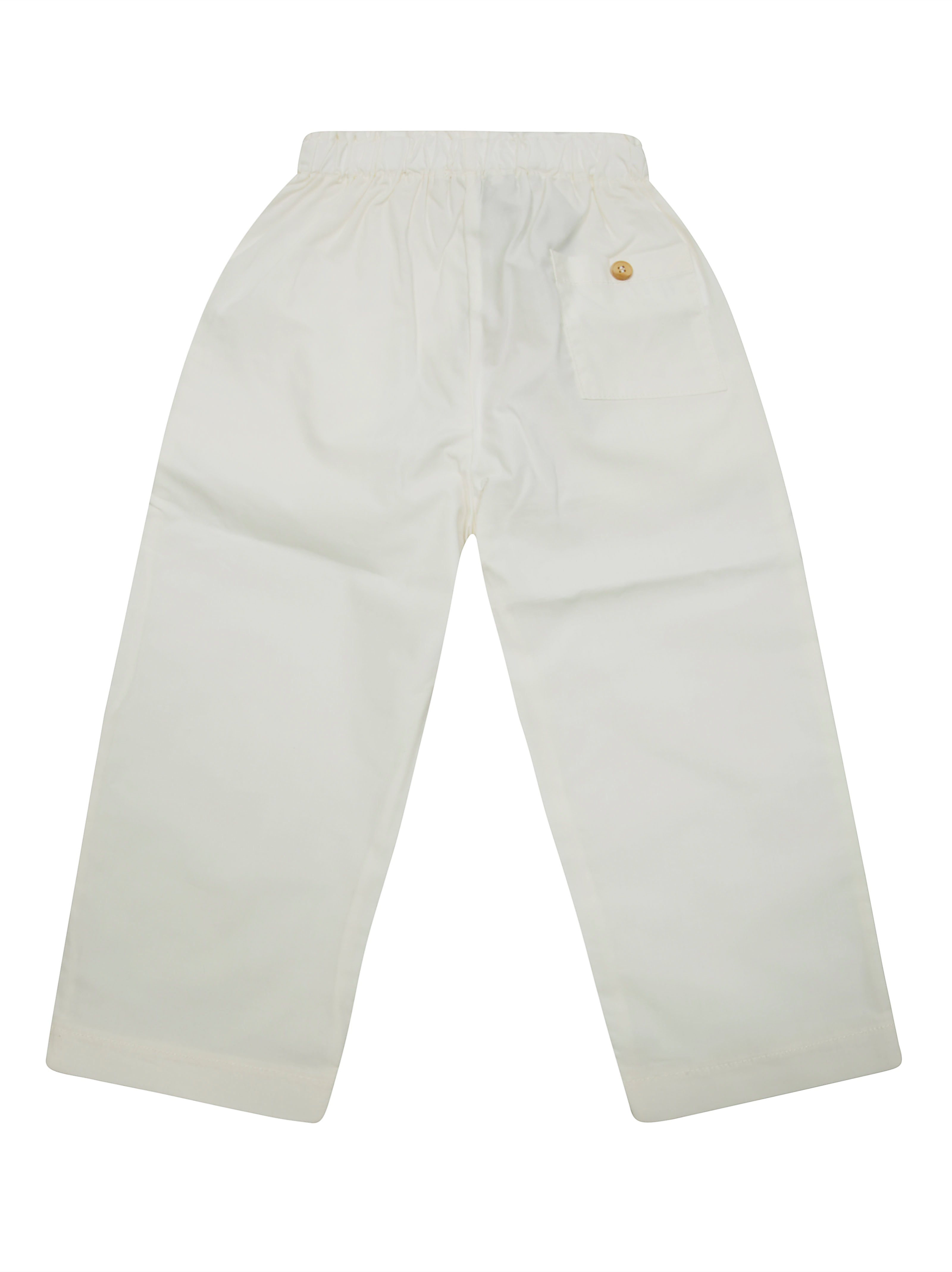 1+IN THE FAMILY Mini Popeline Trousers with Button Detailing