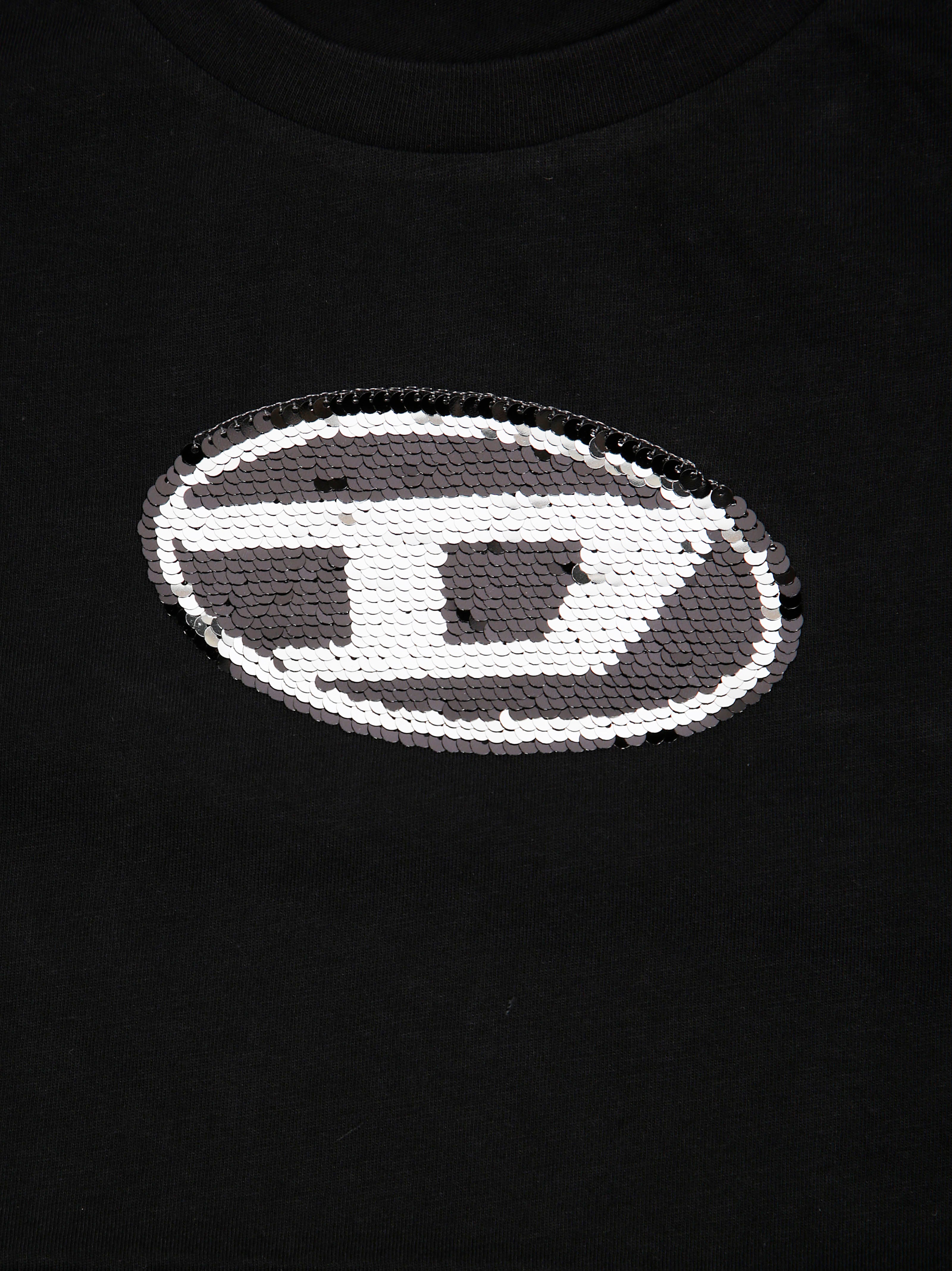 DIESEL Mini Crop T-Shirt with Oval Design