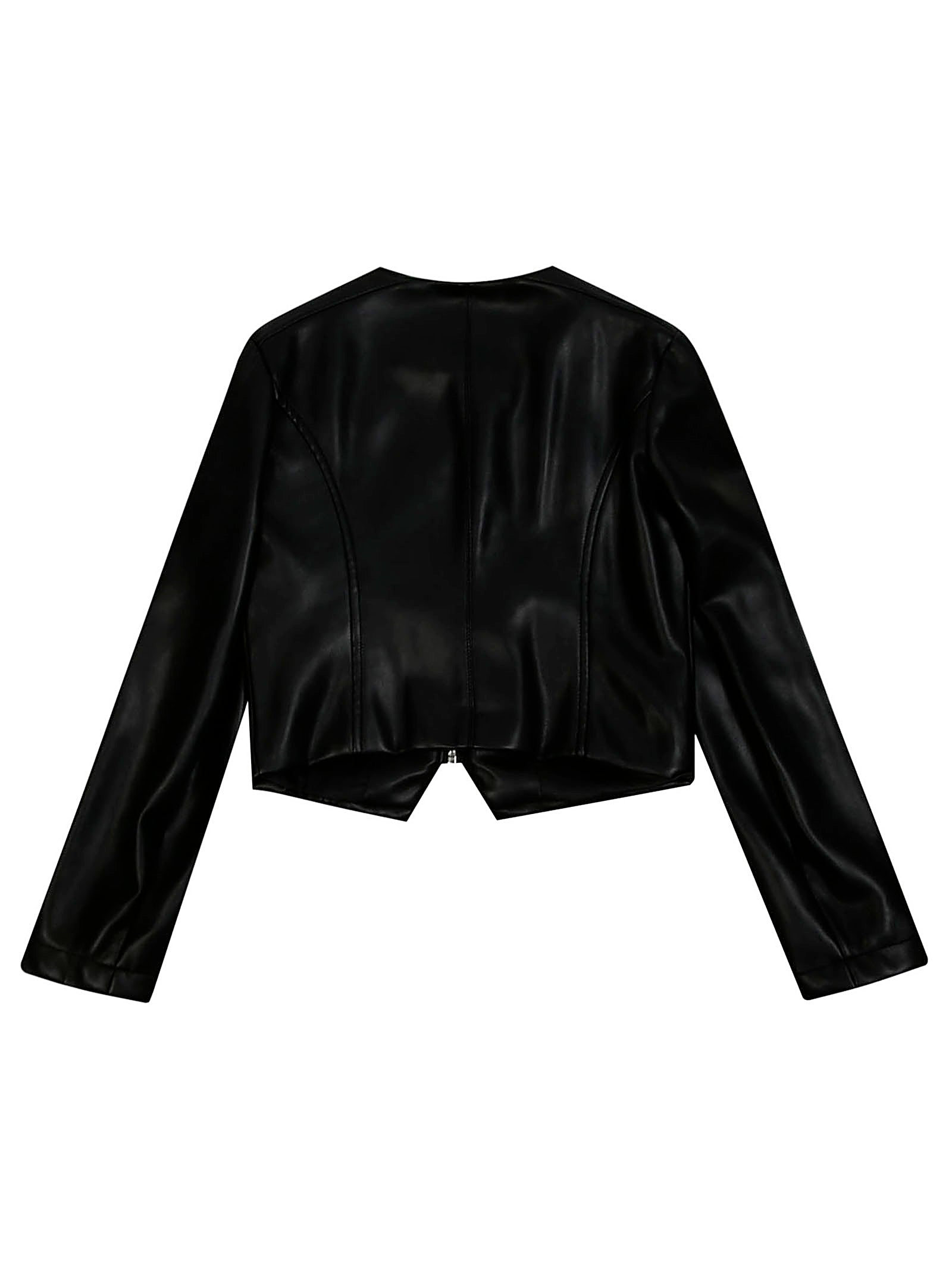 PATRIZIA PEPE Mini Eco-Leather Short Jacket