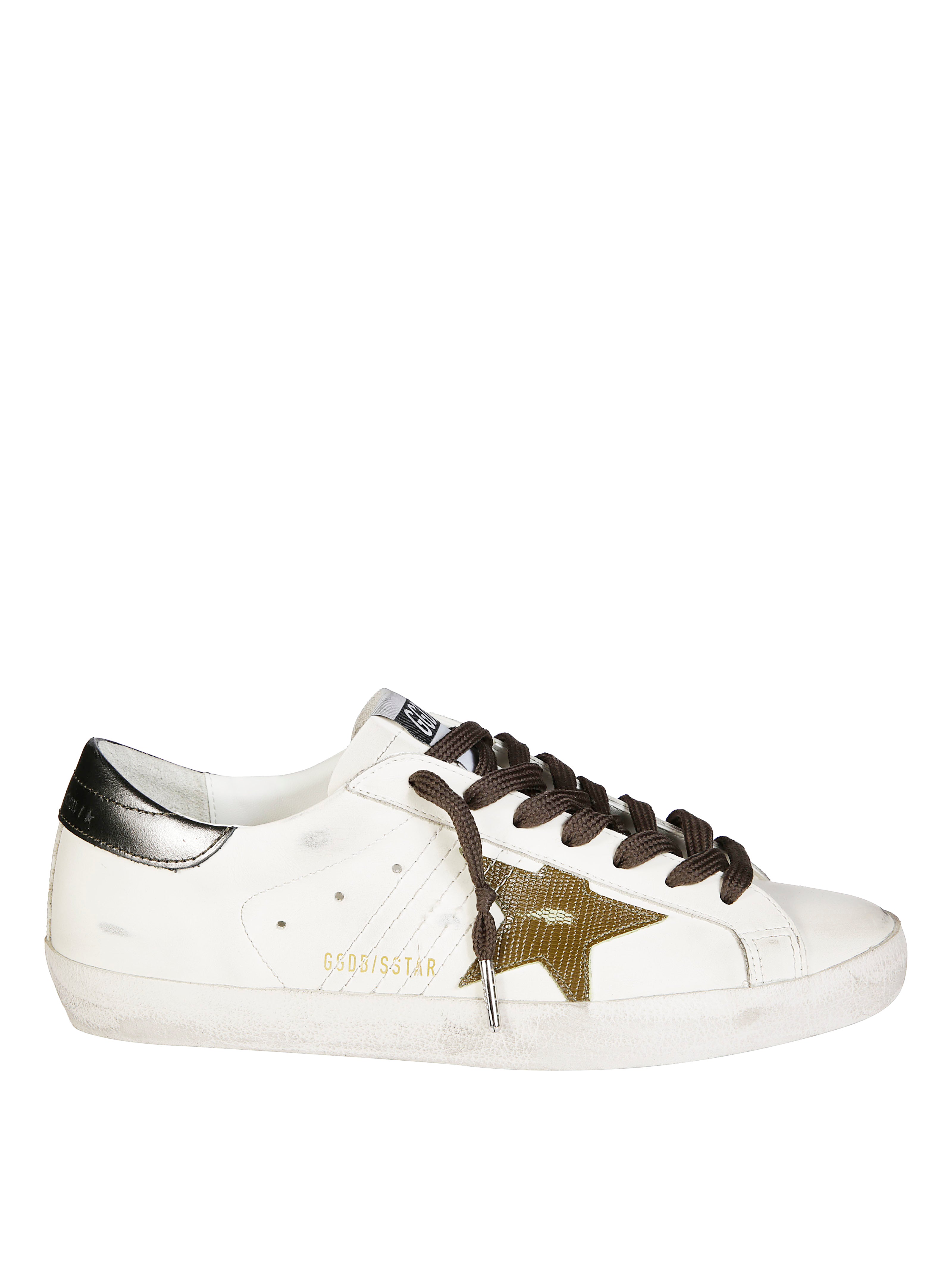 GOLDEN GOOSE Superstar Leather Sneakers with Laminated Heel