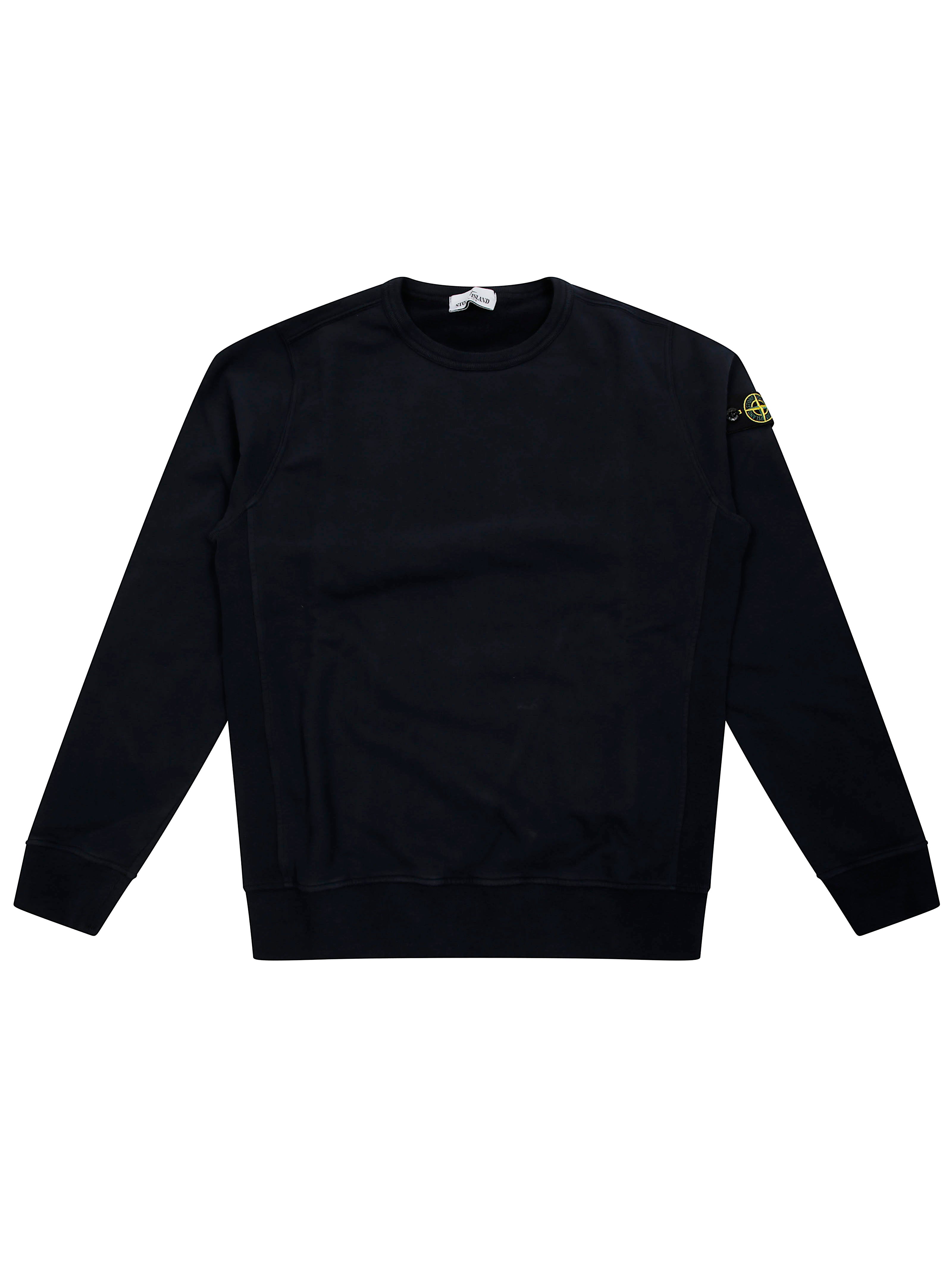 STONE ISLAND Basic Crewneck Sweatshirt with Logo Badge