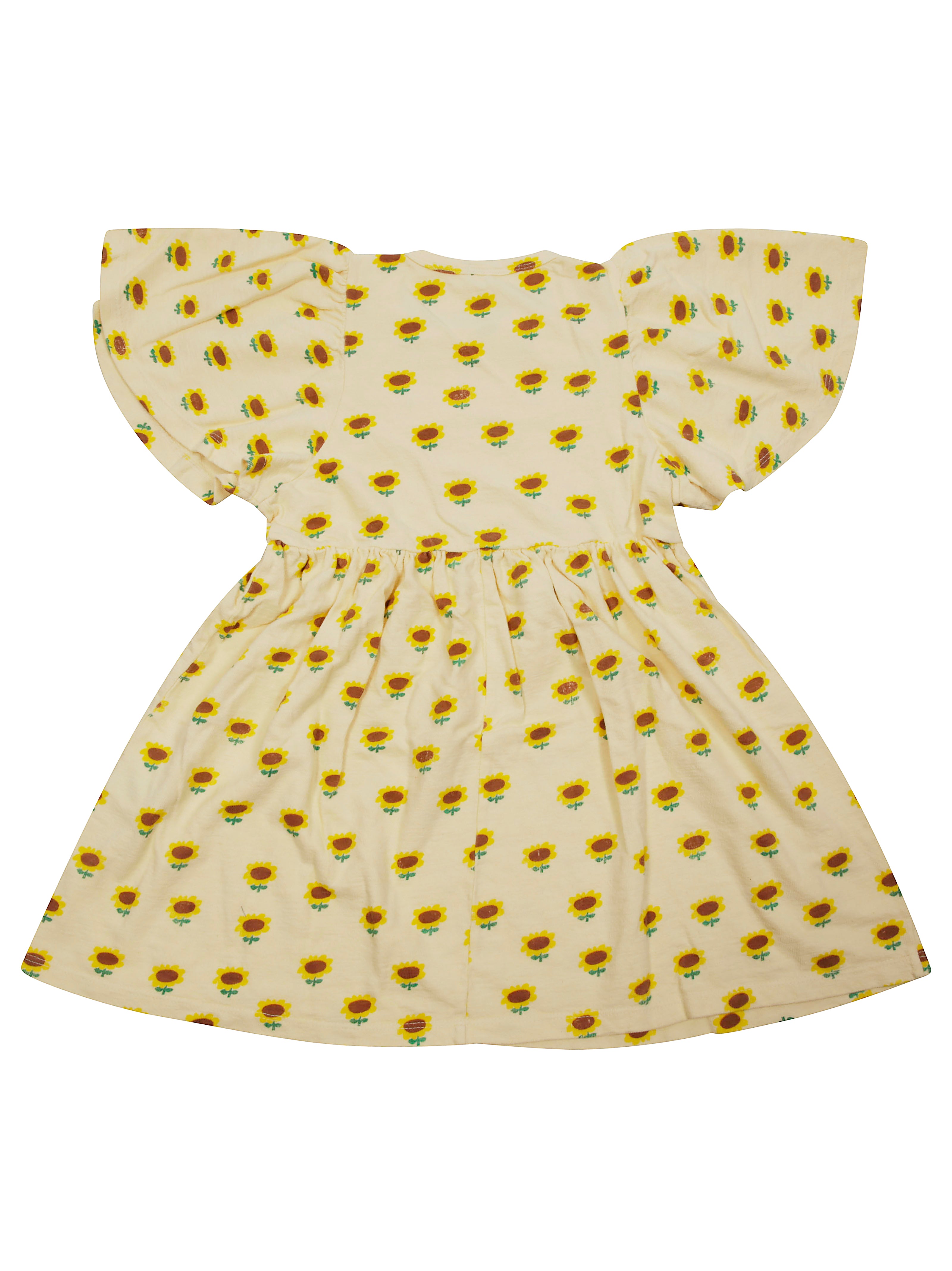 BOBO CHOSES Mini Sunflower Print Short Sleeve Dress