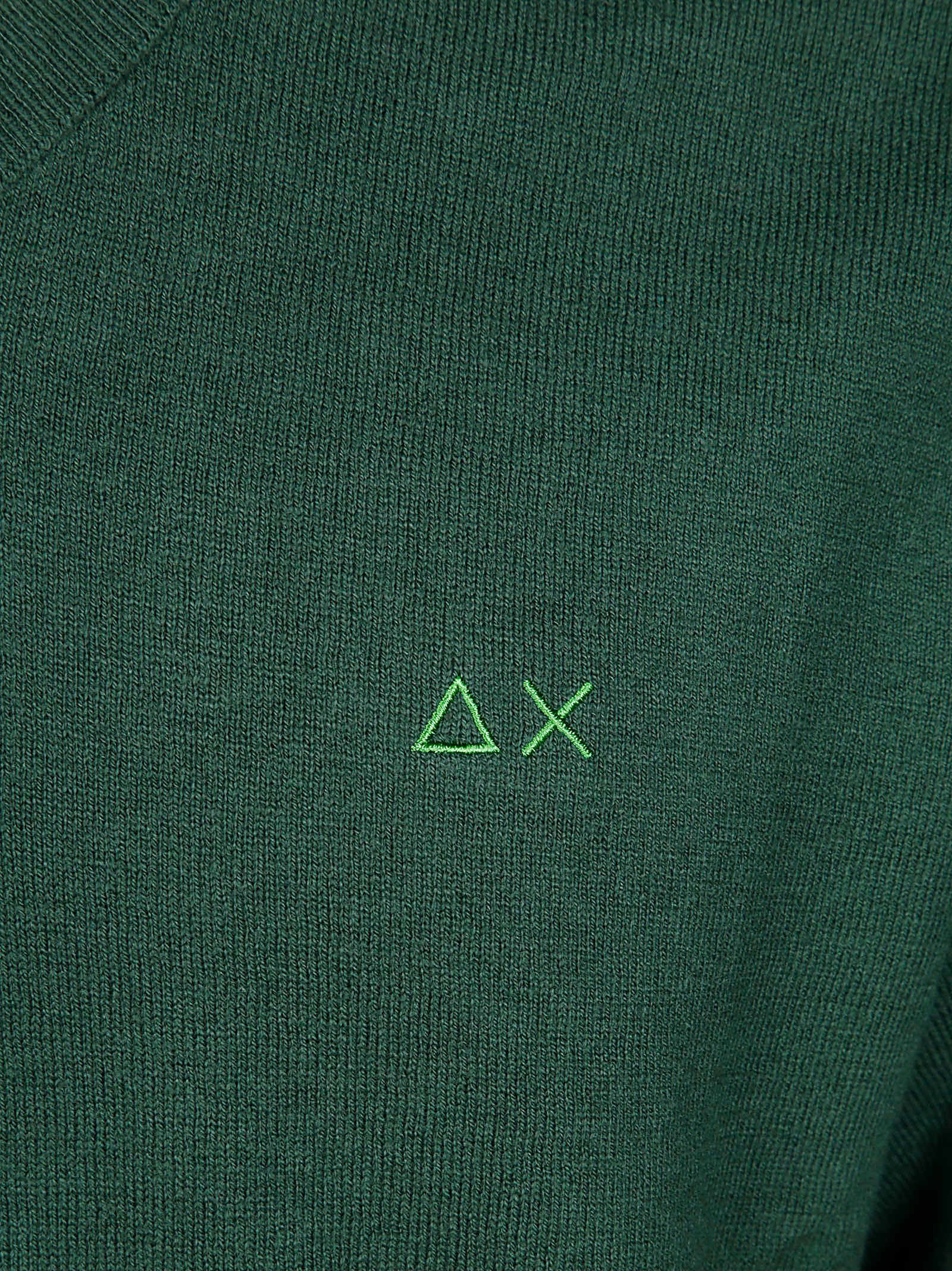 SUN 68 V Neck Double Rib Sweater