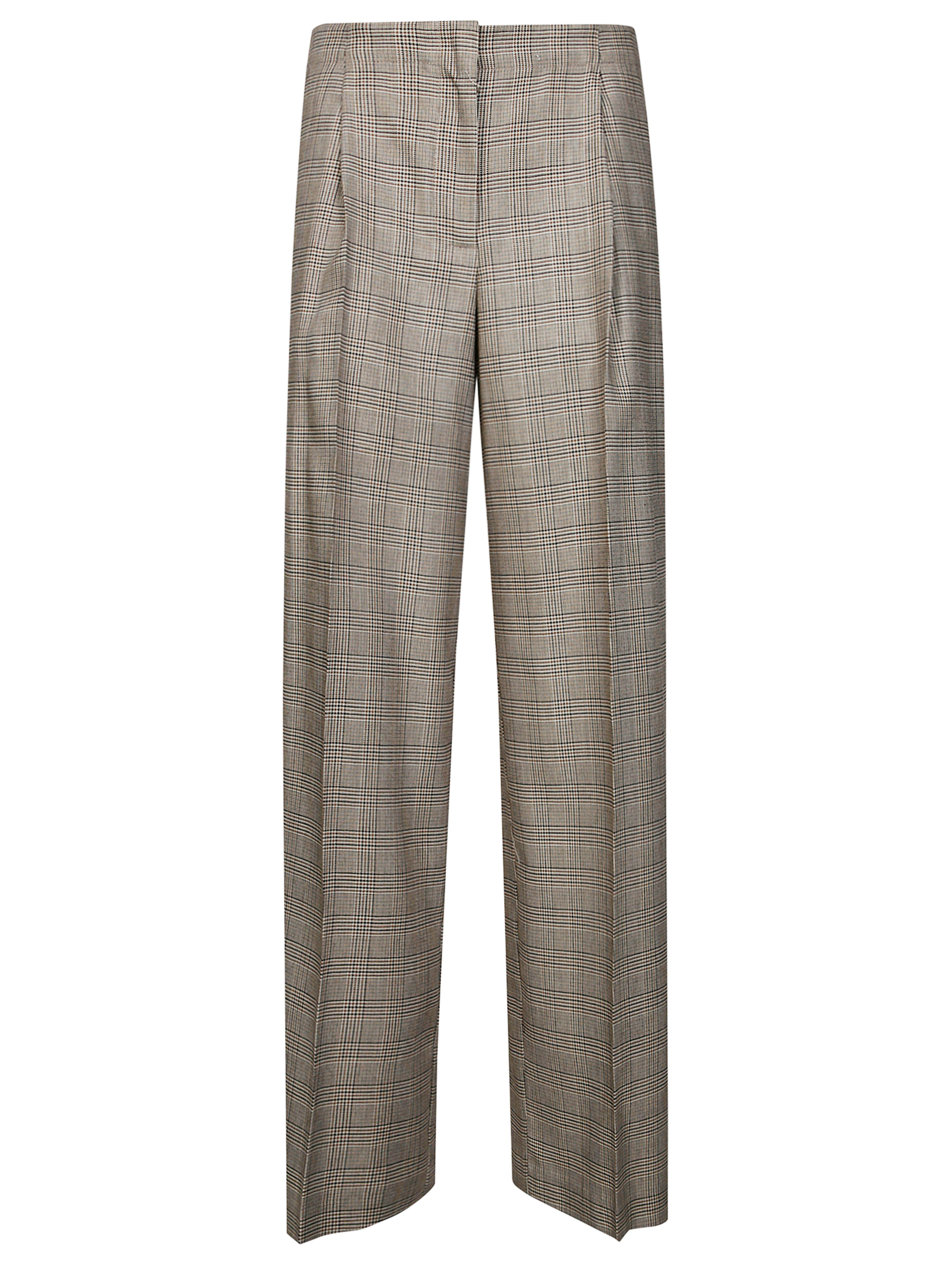 8PM Relaxed Fit Wide Check Pants
